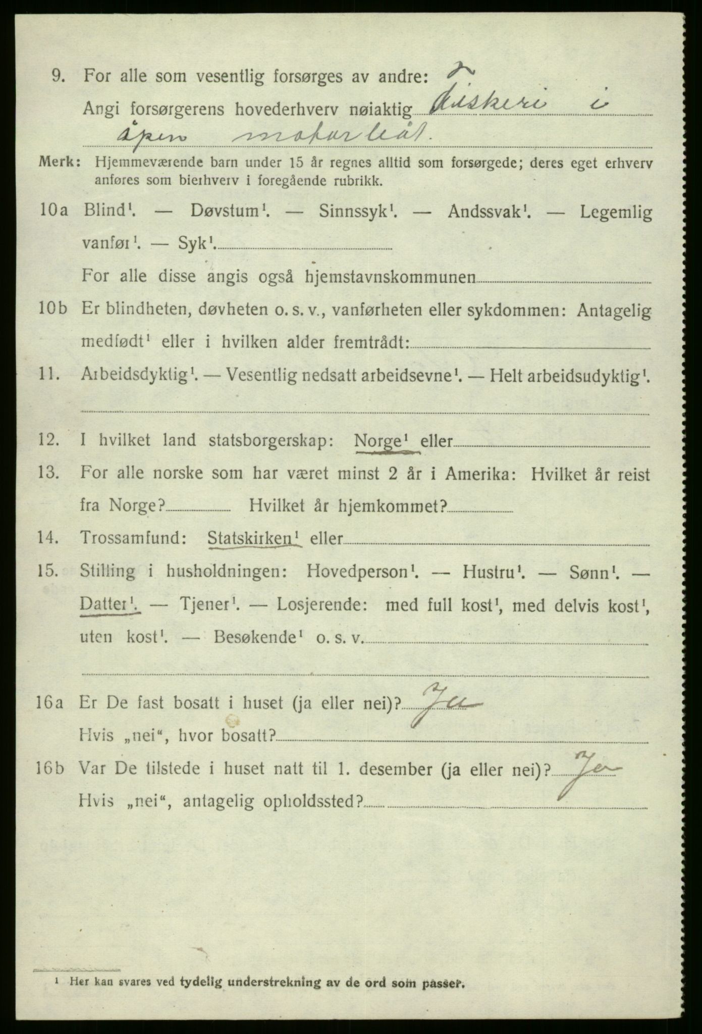 SAB, 1920 census for Kinn, 1920, p. 5108