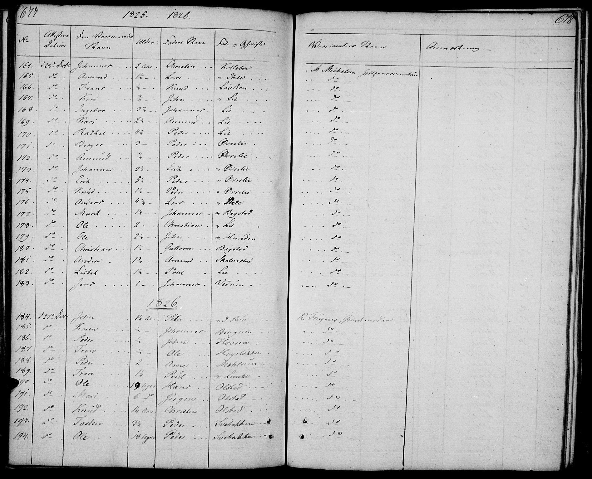 Øyer prestekontor, SAH/PREST-084/H/Ha/Haa/L0004: Parish register (official) no. 4, 1824-1841, p. 677-678