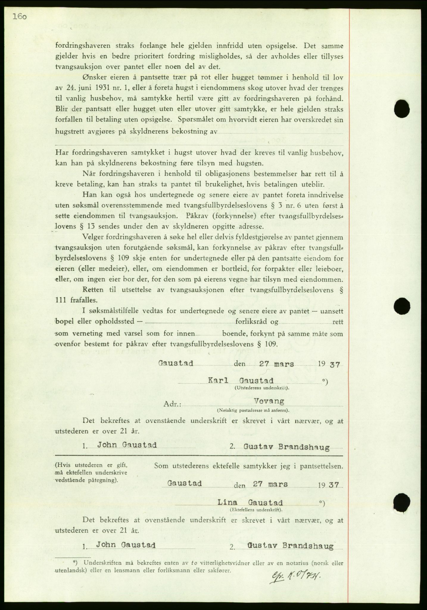 Nordmøre sorenskriveri, AV/SAT-A-4132/1/2/2Ca/L0091: Mortgage book no. B81, 1937-1937, Diary no: : 810/1937