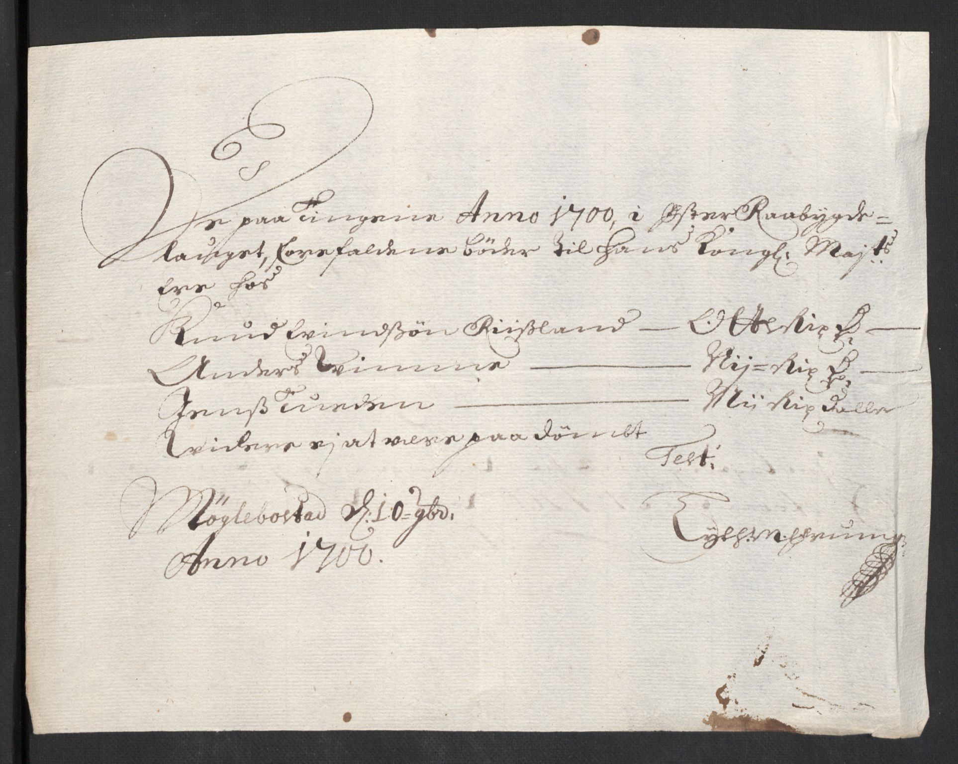 Rentekammeret inntil 1814, Reviderte regnskaper, Fogderegnskap, AV/RA-EA-4092/R40/L2446: Fogderegnskap Råbyggelag, 1700-1702, p. 34