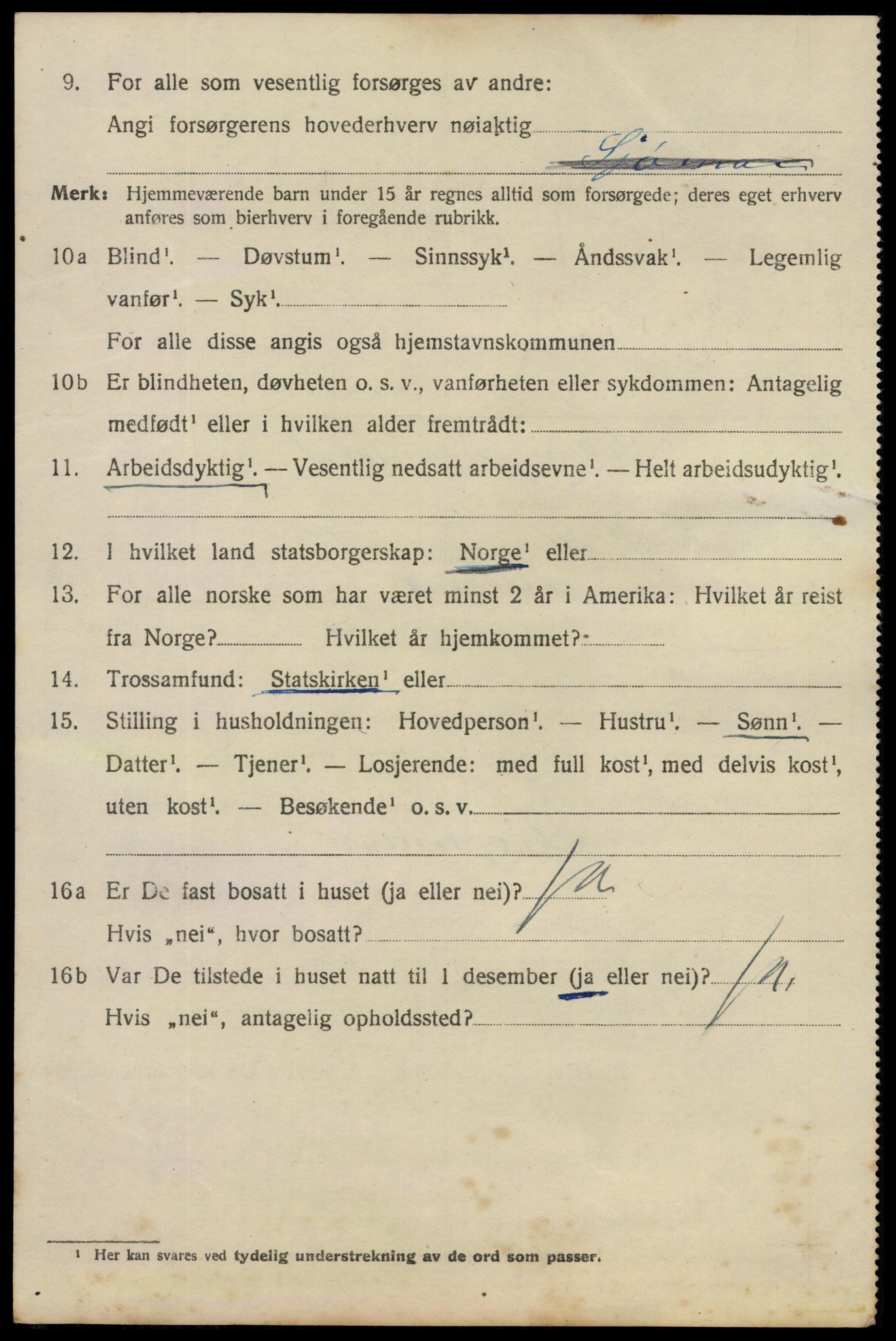 SAO, 1920 census for Drøbak, 1920, p. 4038