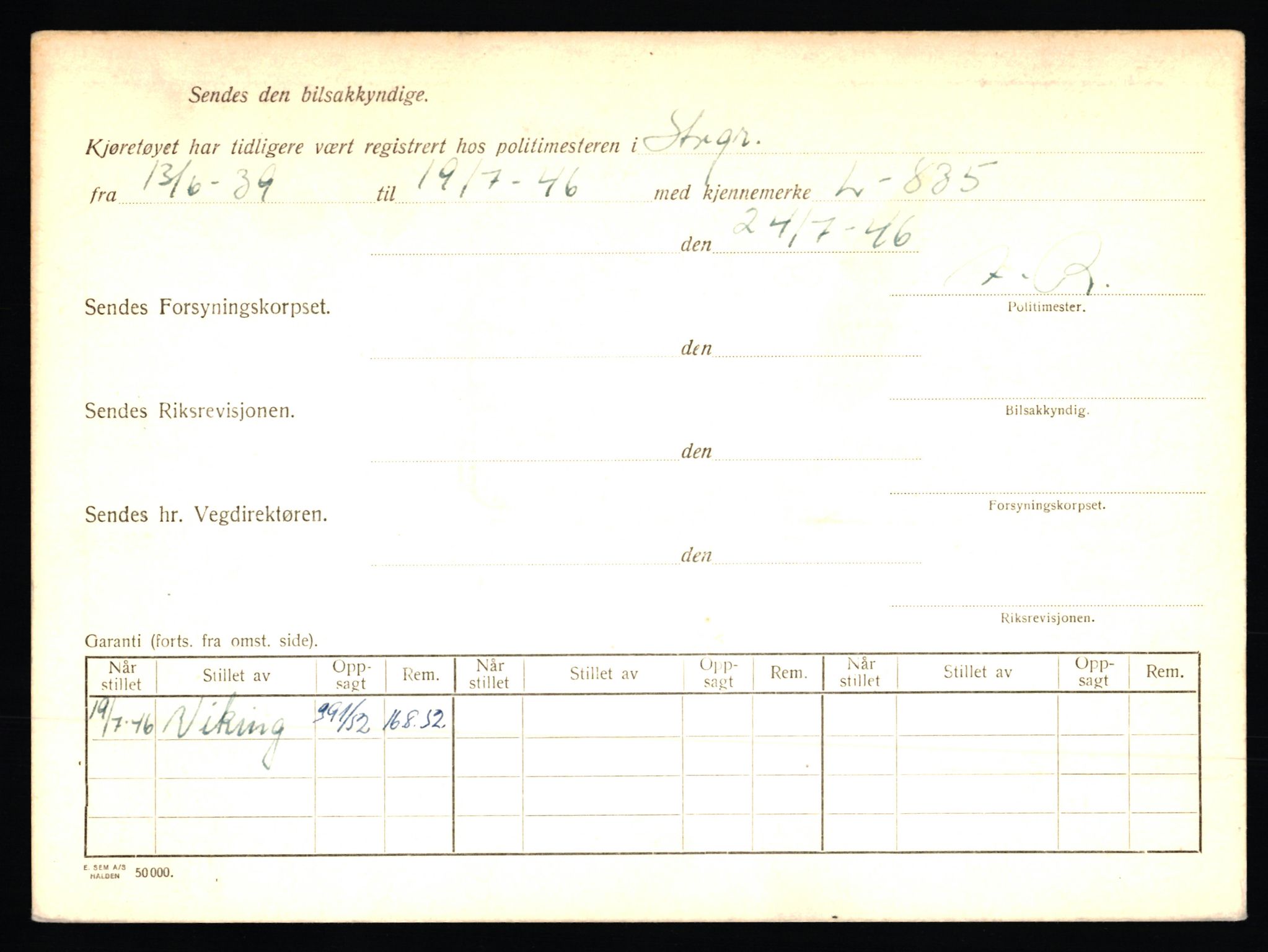 Stavanger trafikkstasjon, AV/SAST-A-101942/0/F/L0002: L-350 - L-699, 1930-1971, p. 610