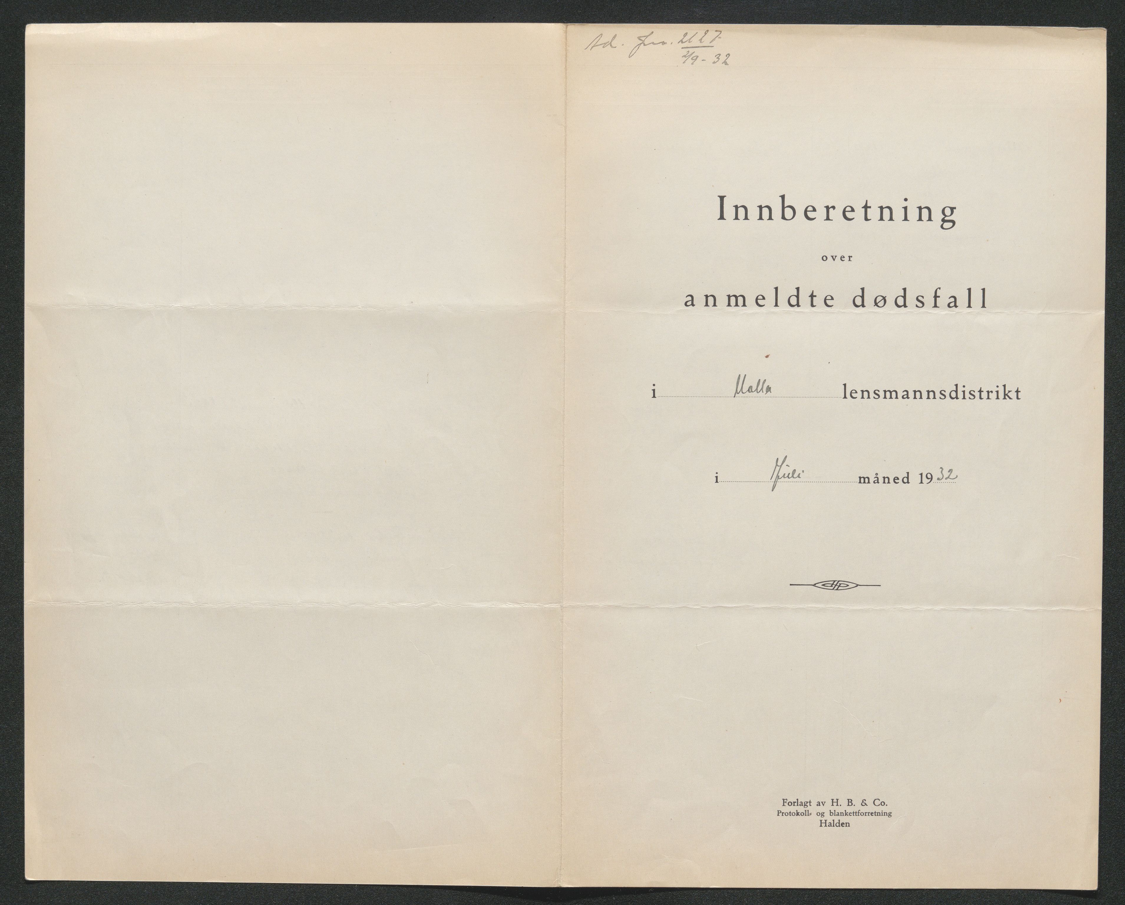 Nedre Telemark sorenskriveri, SAKO/A-135/H/Ha/Hab/L0008: Dødsfallsfortegnelser
, 1931-1935, p. 500