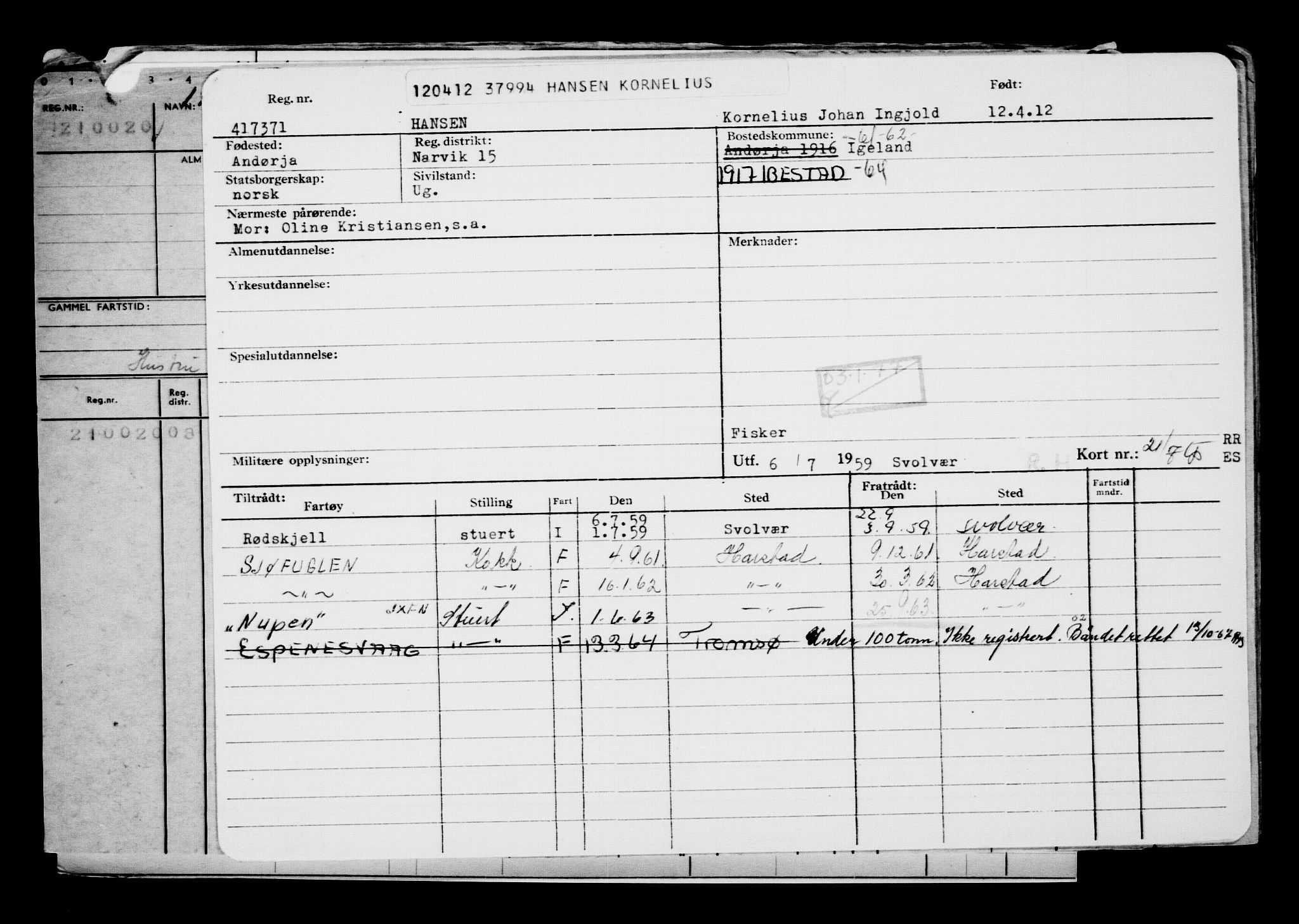 Direktoratet for sjømenn, AV/RA-S-3545/G/Gb/L0103: Hovedkort, 1912, p. 723