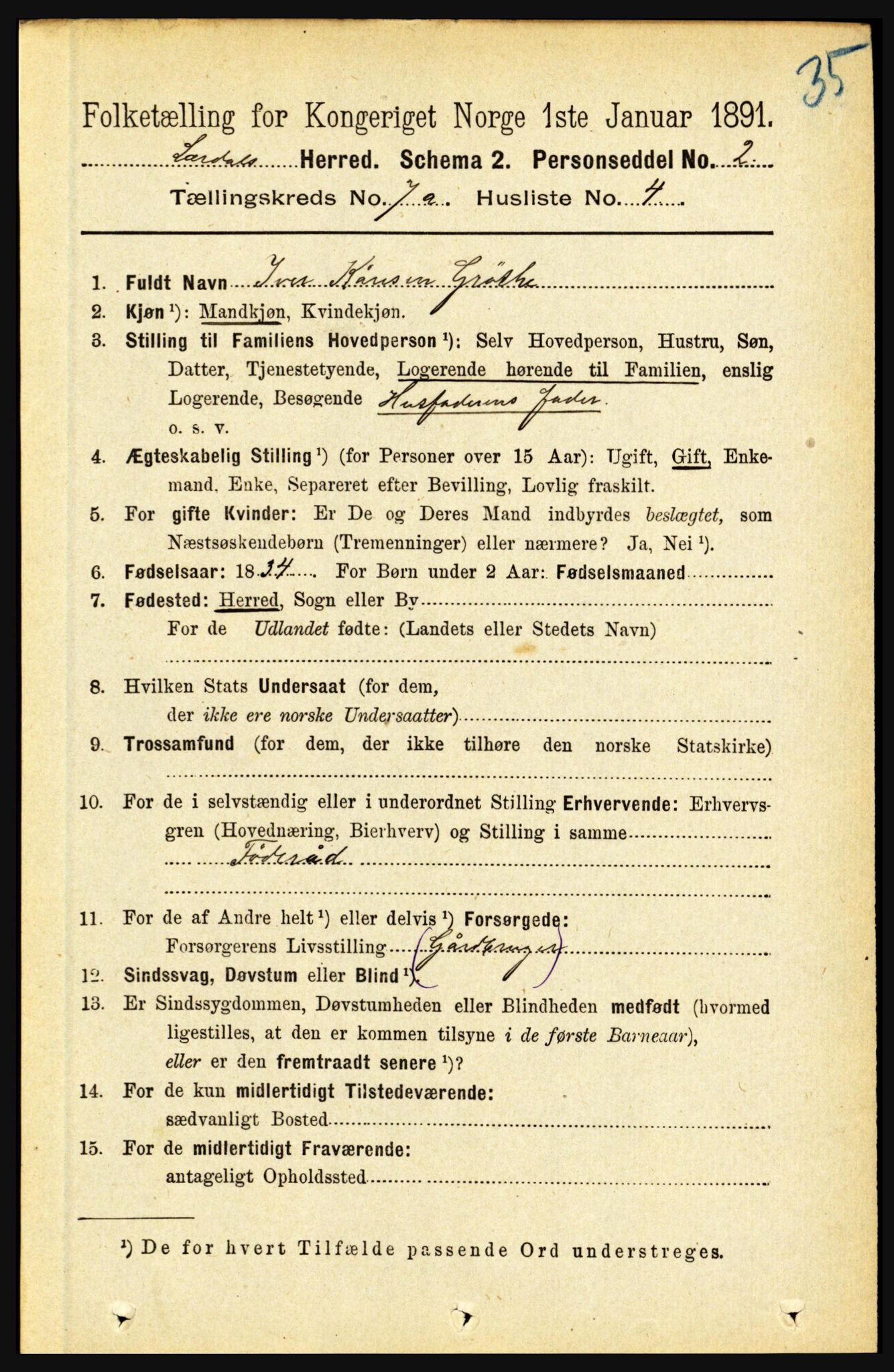 RA, 1891 census for 1422 Lærdal, 1891, p. 818