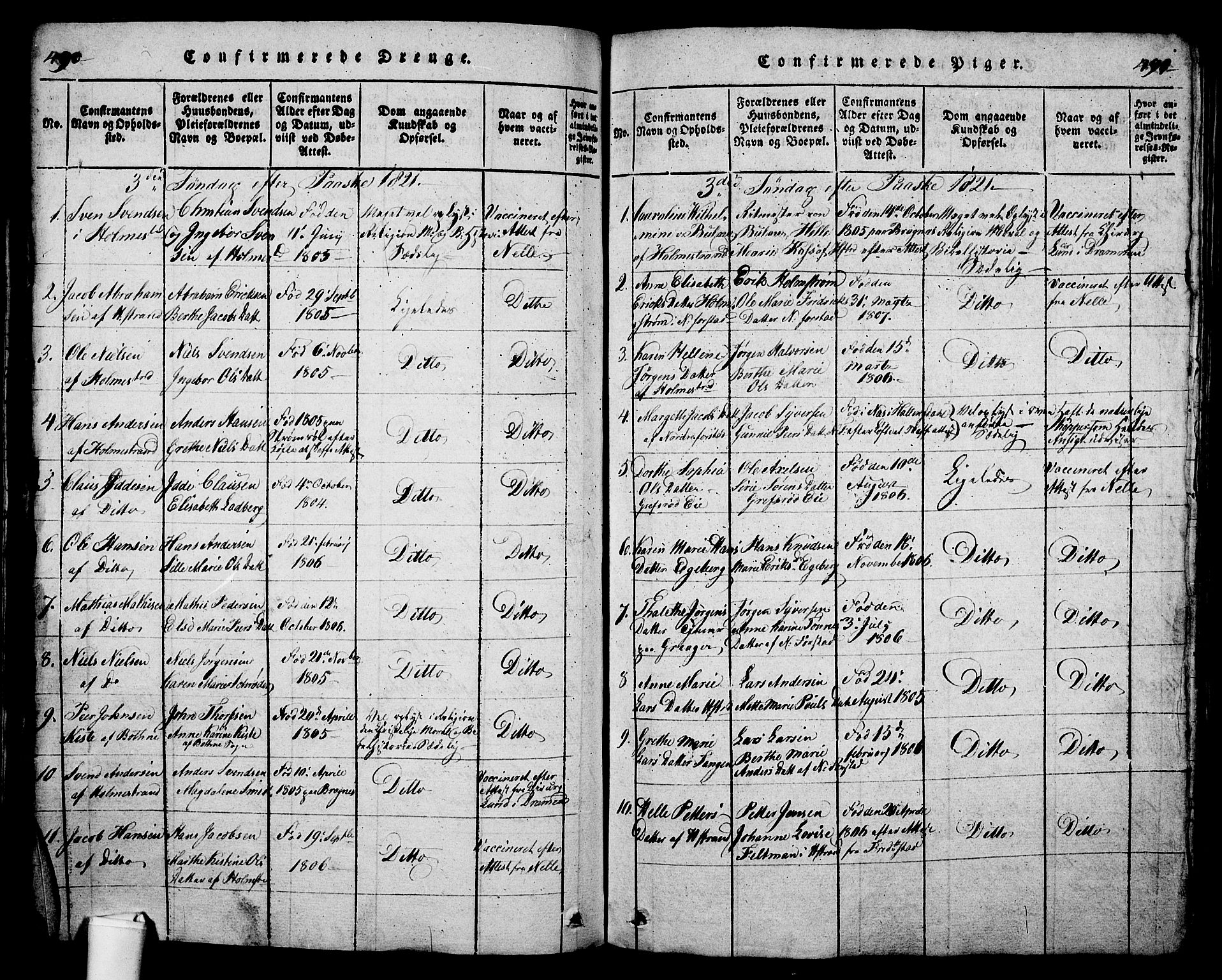 Holmestrand kirkebøker, SAKO/A-346/G/Ga/L0001: Parish register (copy) no. 1, 1814-1848, p. 490-491