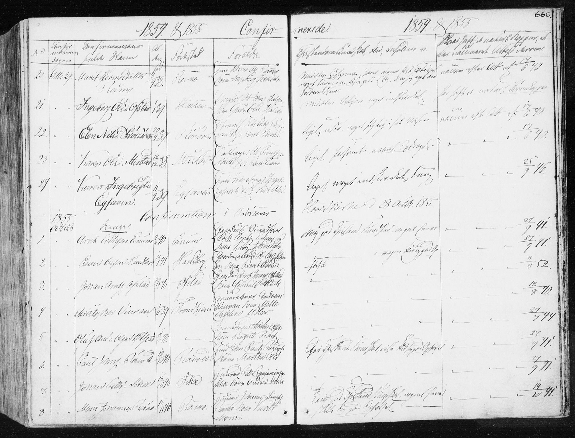 Ministerialprotokoller, klokkerbøker og fødselsregistre - Sør-Trøndelag, SAT/A-1456/665/L0771: Parish register (official) no. 665A06, 1830-1856, p. 666