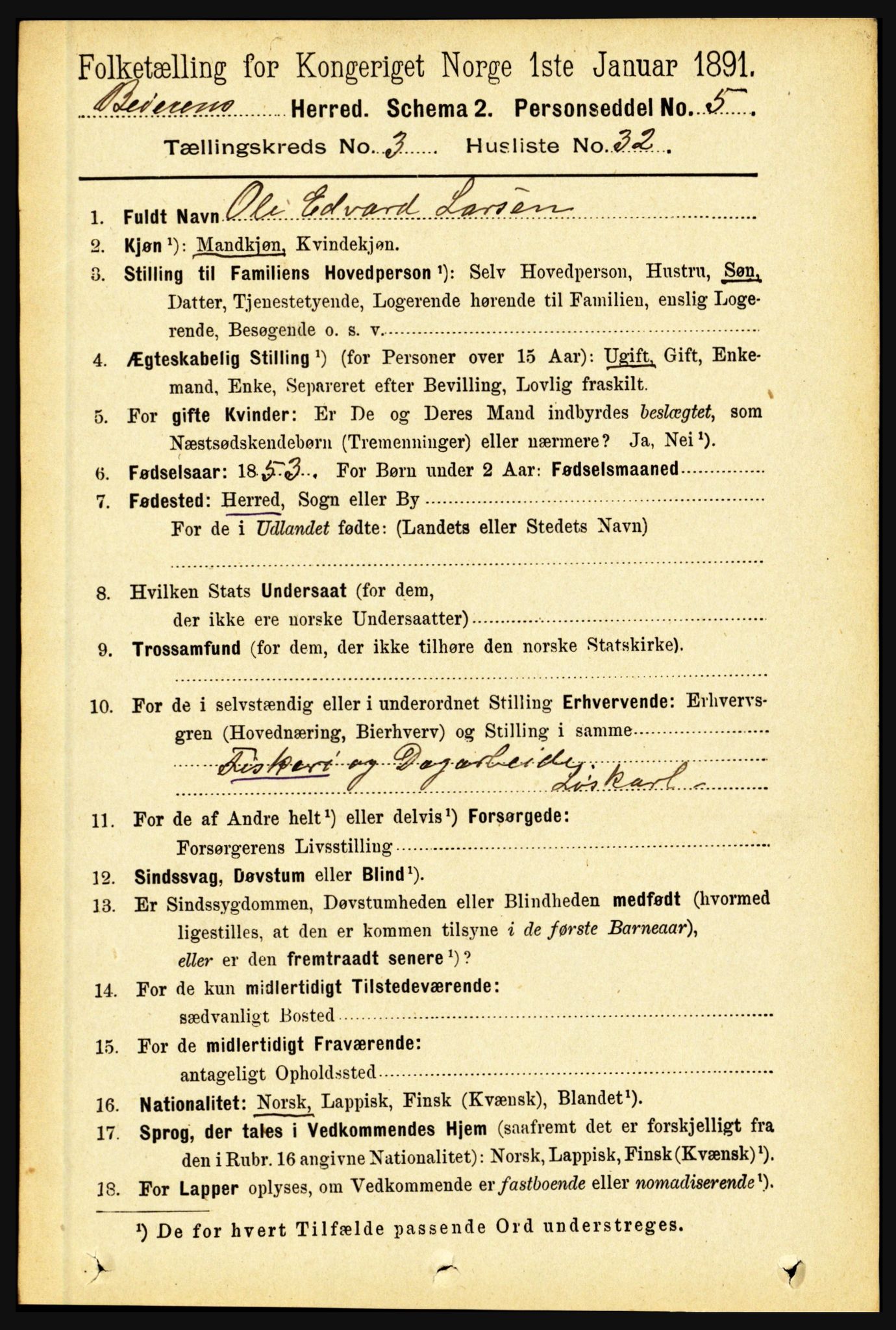 RA, 1891 census for 1839 Beiarn, 1891, p. 1202