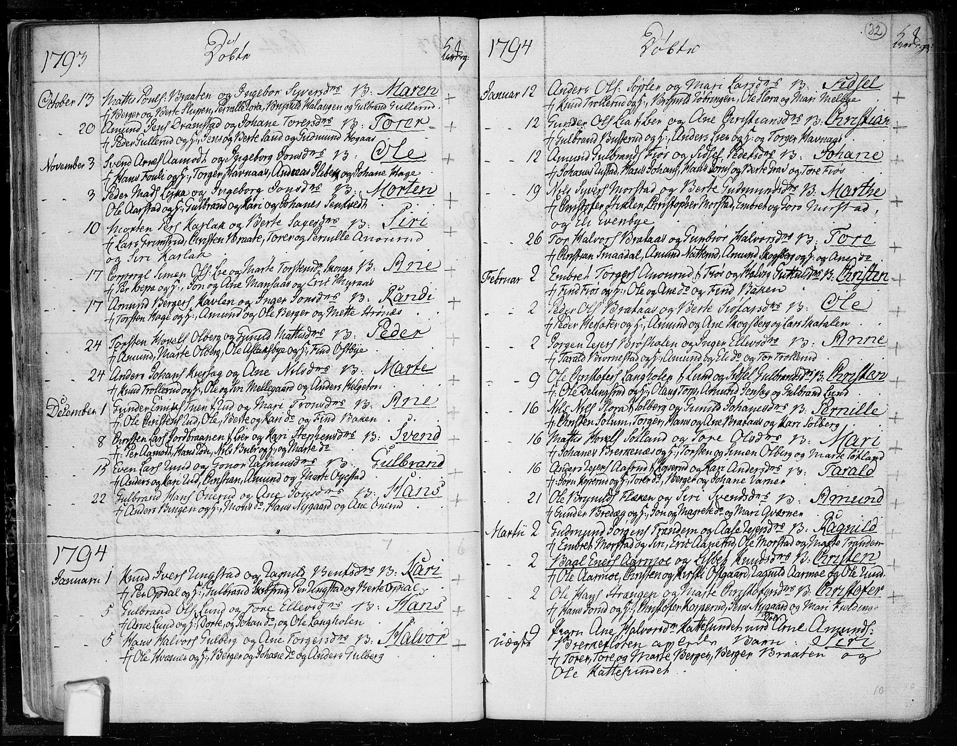 Trøgstad prestekontor Kirkebøker, AV/SAO-A-10925/F/Fa/L0005: Parish register (official) no. I 5, 1784-1814, p. 32