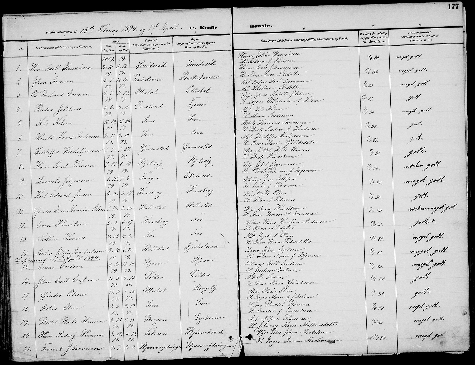 Nøtterøy kirkebøker, AV/SAKO-A-354/F/Fa/L0009: Parish register (official) no. I 9, 1894-1907, p. 177