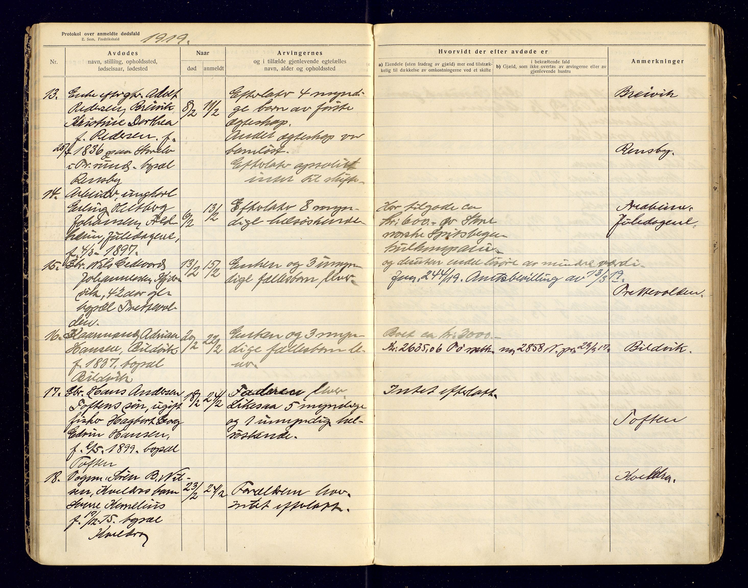 Tromsøysund lensmannskontor, AV/SATØ-SATØ-12/F/Fh/Fha/L0573: Dødsfallsprotokoller, 1918-1927