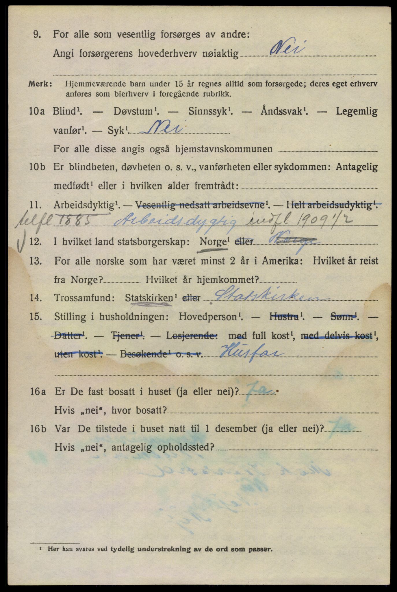 SAO, 1920 census for Kristiania, 1920, p. 509812