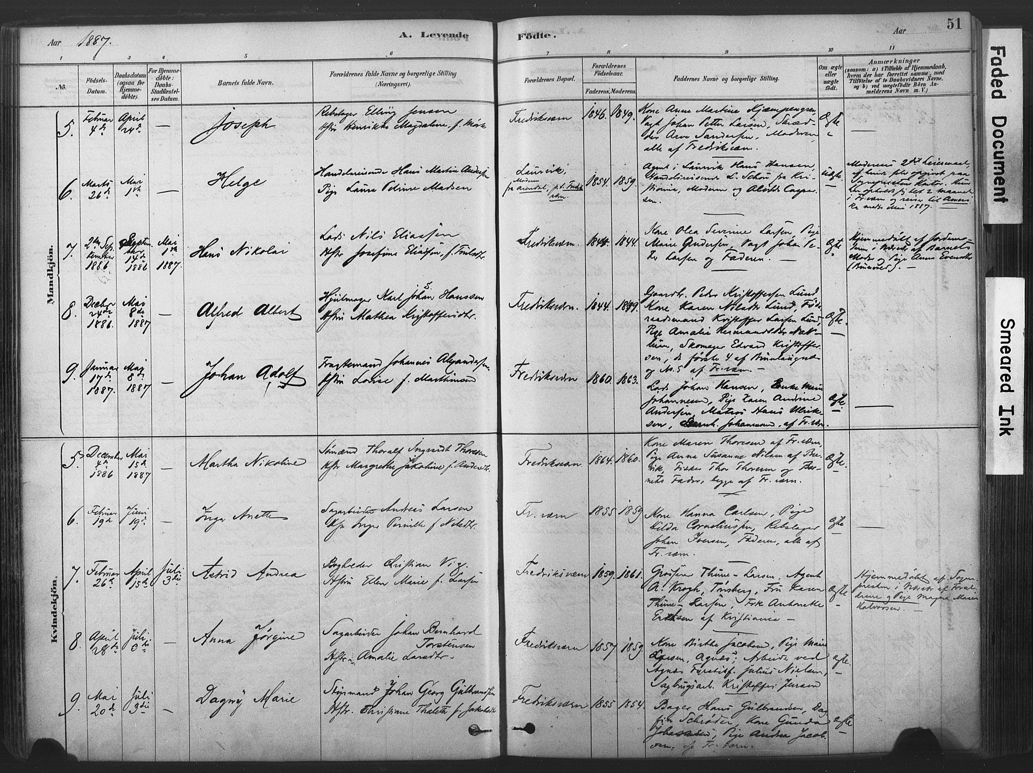 Stavern kirkebøker, SAKO/A-318/F/Fa/L0008: Parish register (official) no. 8, 1878-1905, p. 51
