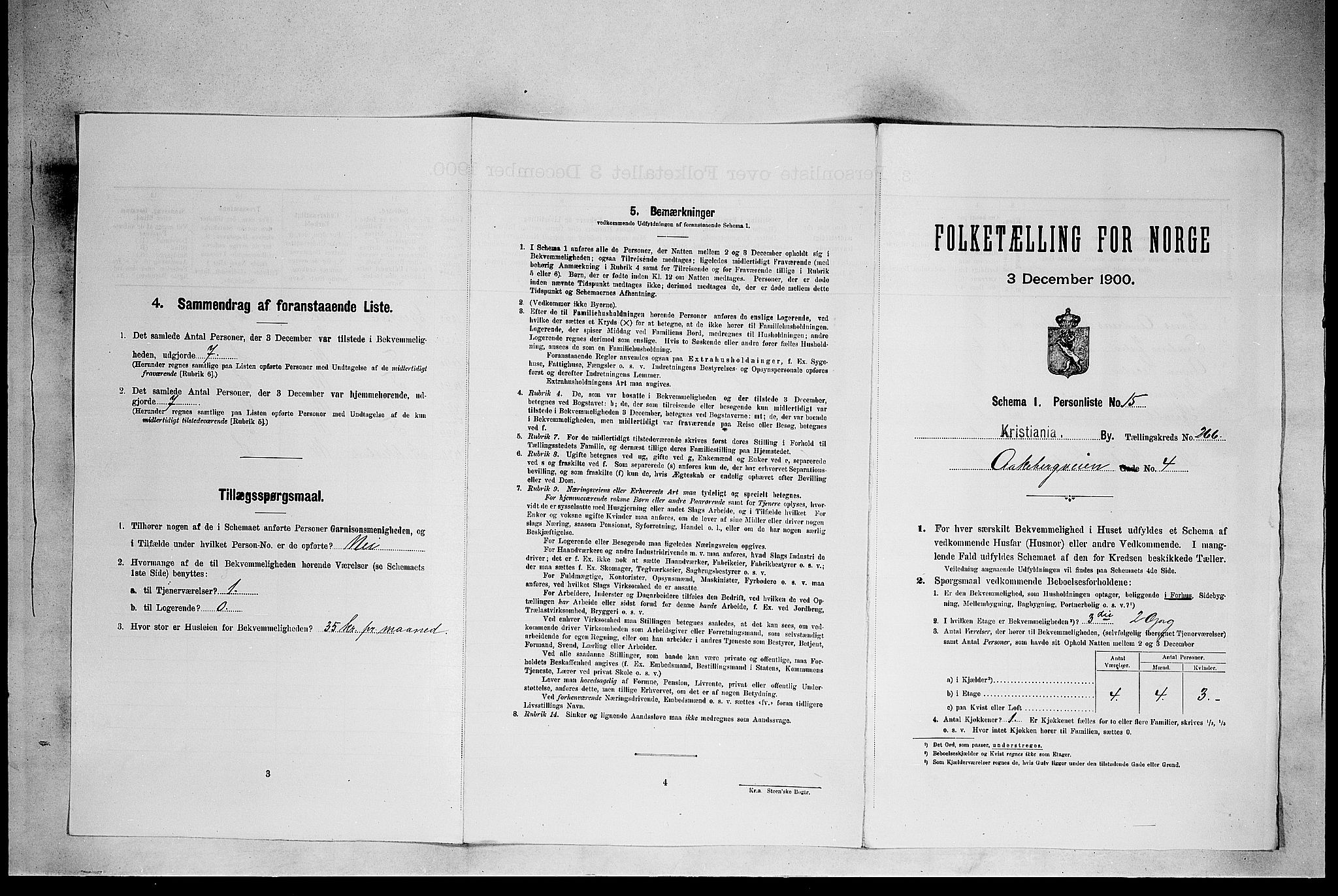 SAO, 1900 census for Kristiania, 1900, p. 29