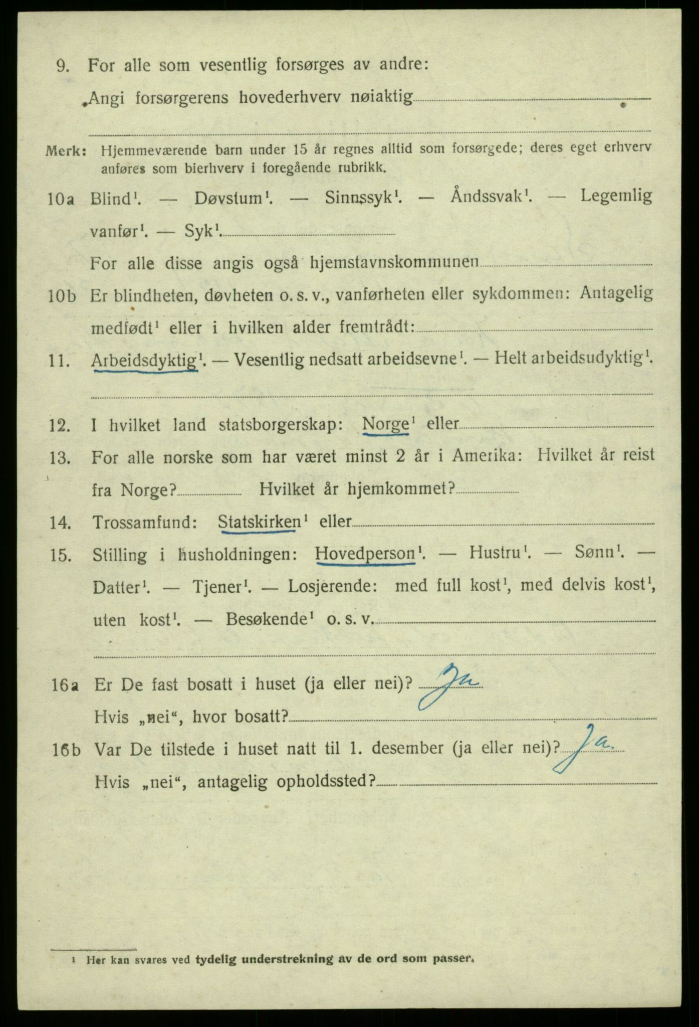 SAB, 1920 census for Samnanger, 1920, p. 2980