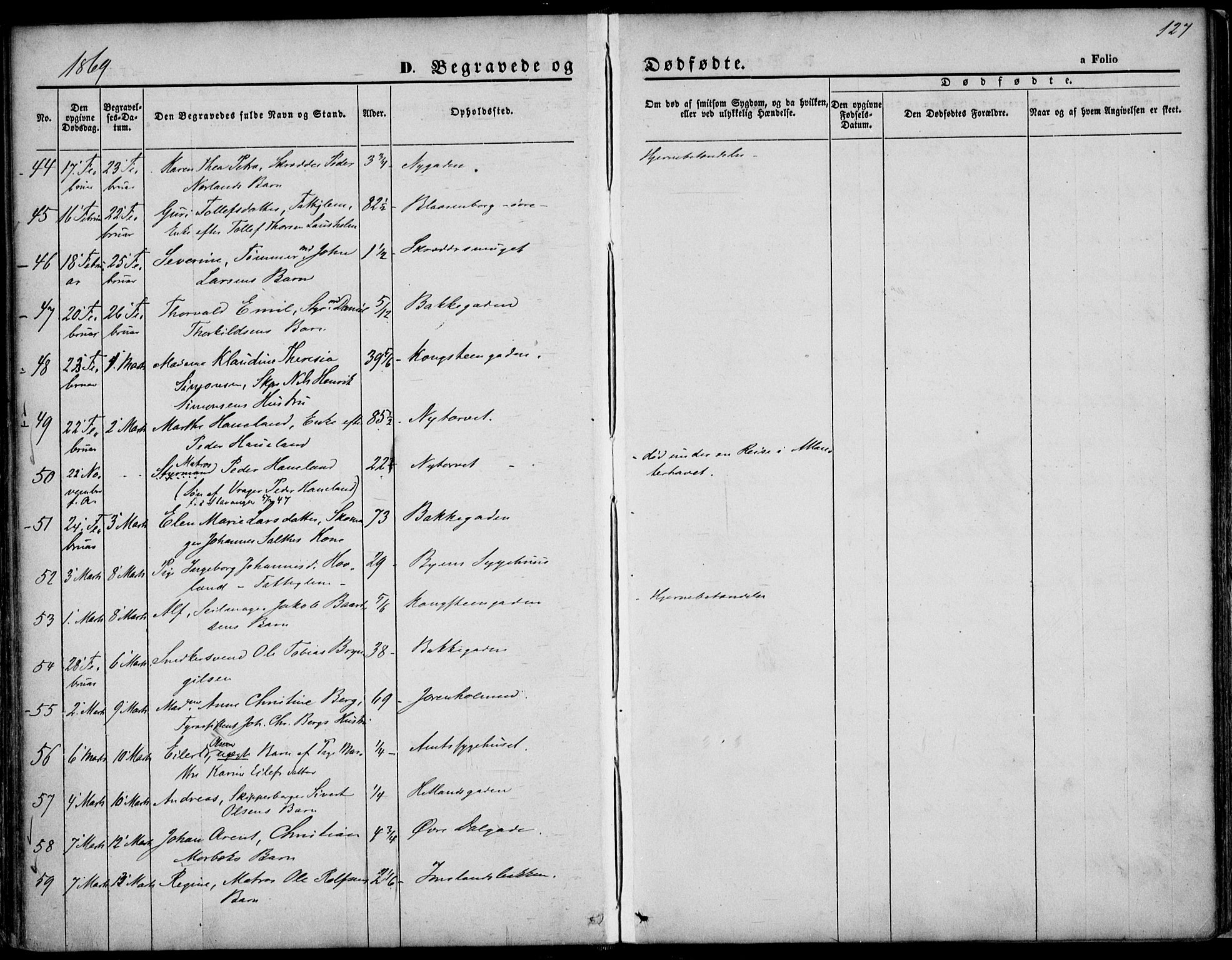 St. Petri sokneprestkontor, AV/SAST-A-101813/001/30/30BA/L0003: Parish register (official) no. A 3, 1861-1872, p. 127