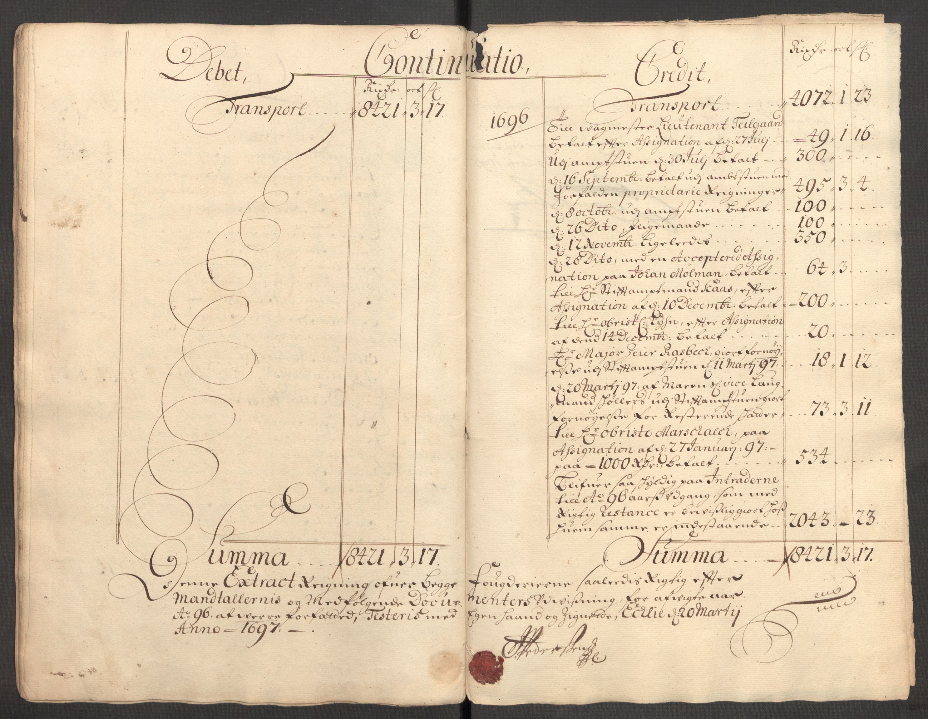 Rentekammeret inntil 1814, Reviderte regnskaper, Fogderegnskap, RA/EA-4092/R60/L3946: Fogderegnskap Orkdal og Gauldal, 1696, p. 31
