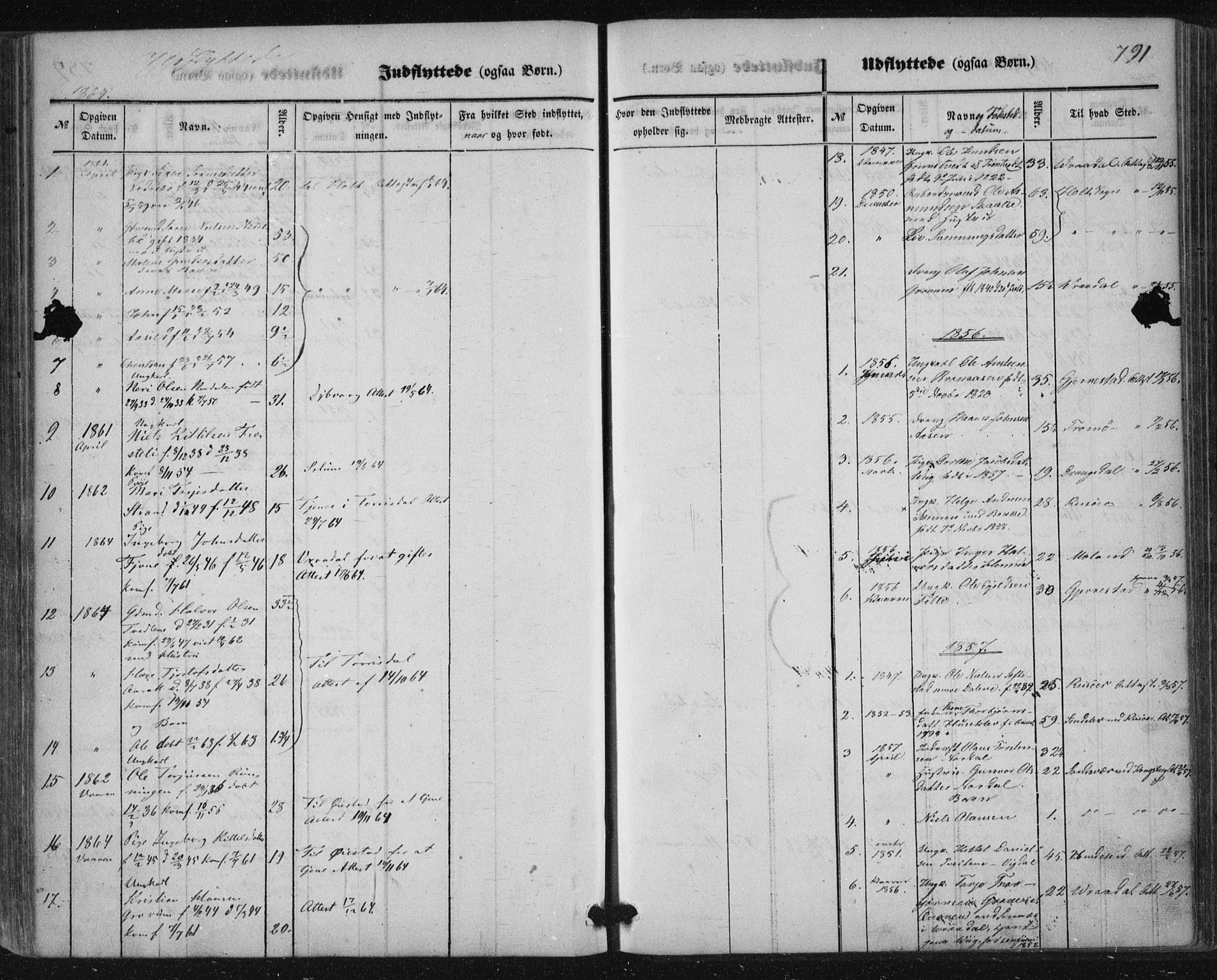 Nissedal kirkebøker, AV/SAKO-A-288/F/Fa/L0003: Parish register (official) no. I 3, 1846-1870, p. 790-791