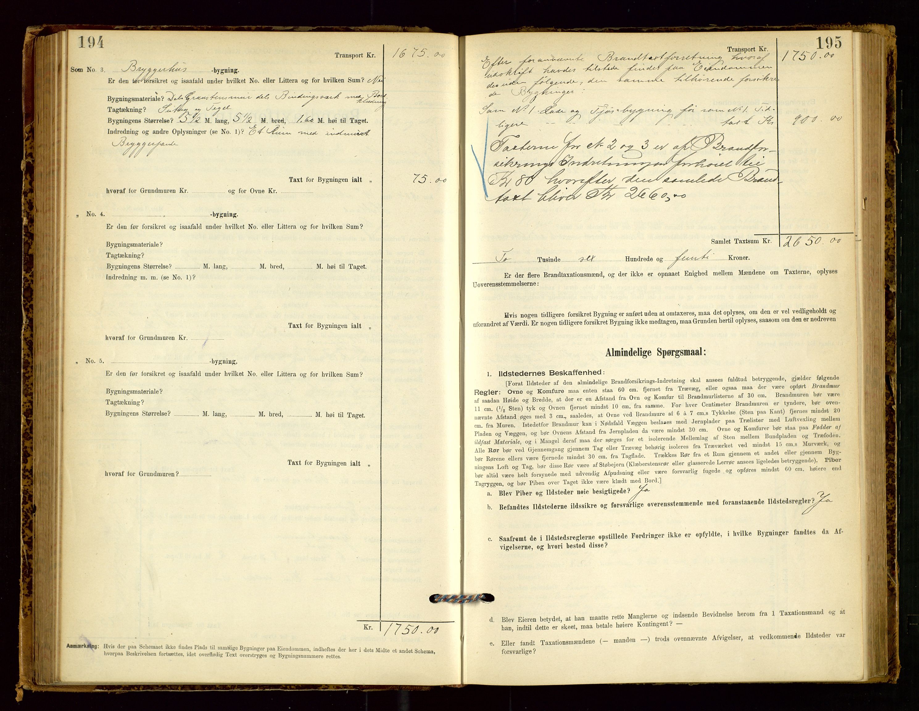 Eigersund lensmannskontor, AV/SAST-A-100171/Gob/L0001: Skjemaprotokoll, 1894-1909, p. 194-195