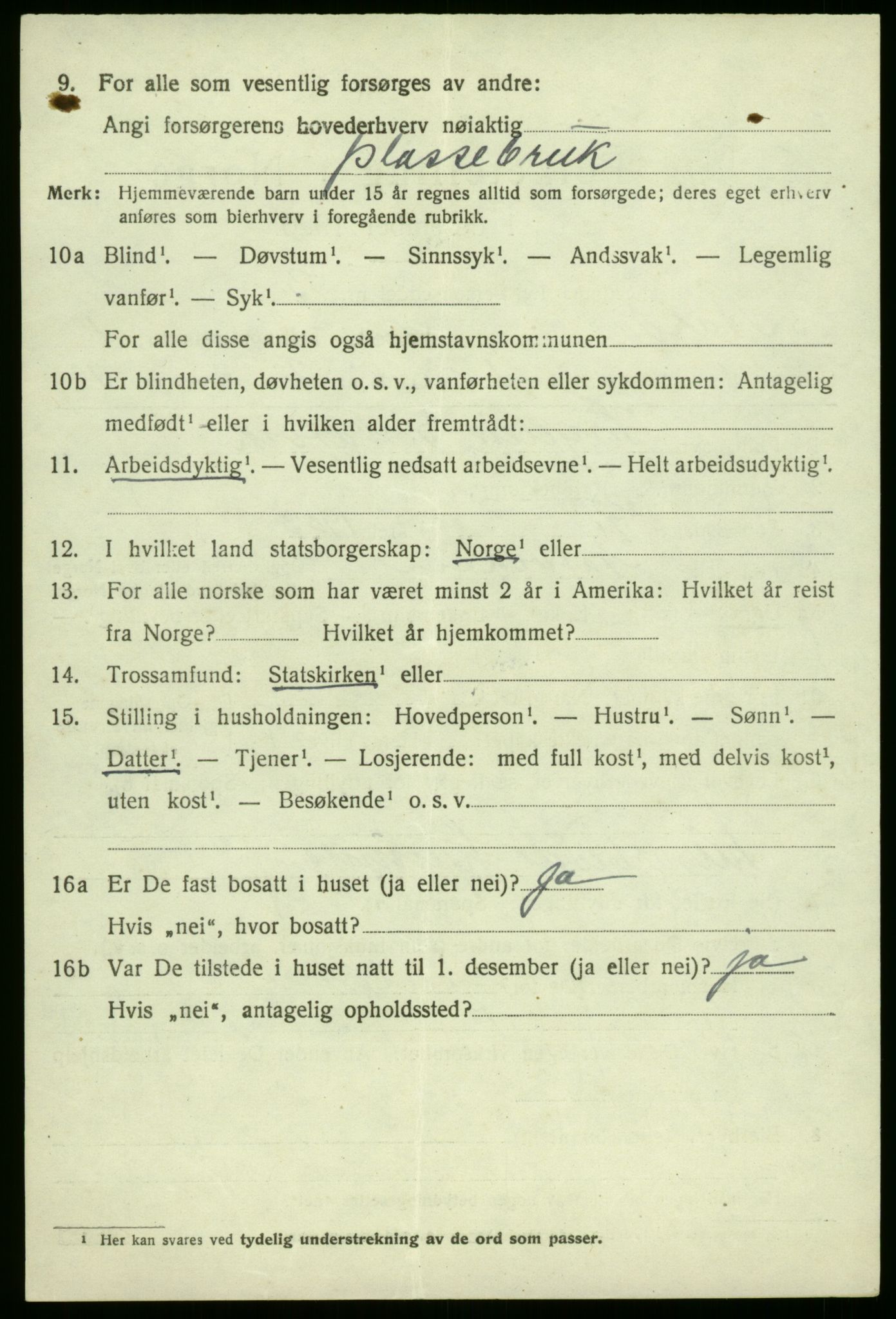 SAB, 1920 census for Årdal, 1920, p. 508