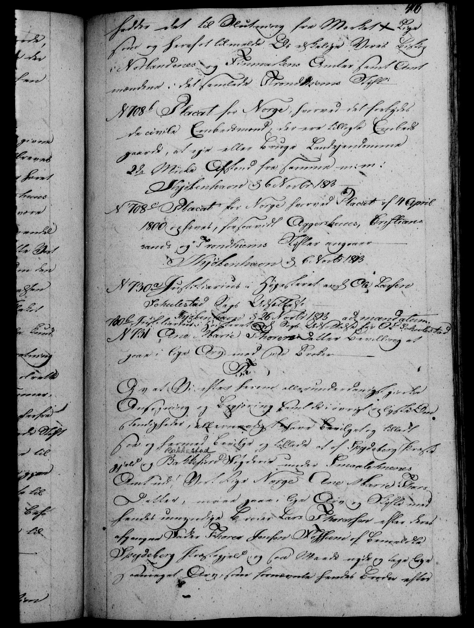 Danske Kanselli 1800-1814, RA/EA-3024/H/Hf/Hfb/Hfba/L0005: Registranter, 1811-1814, p. 406a