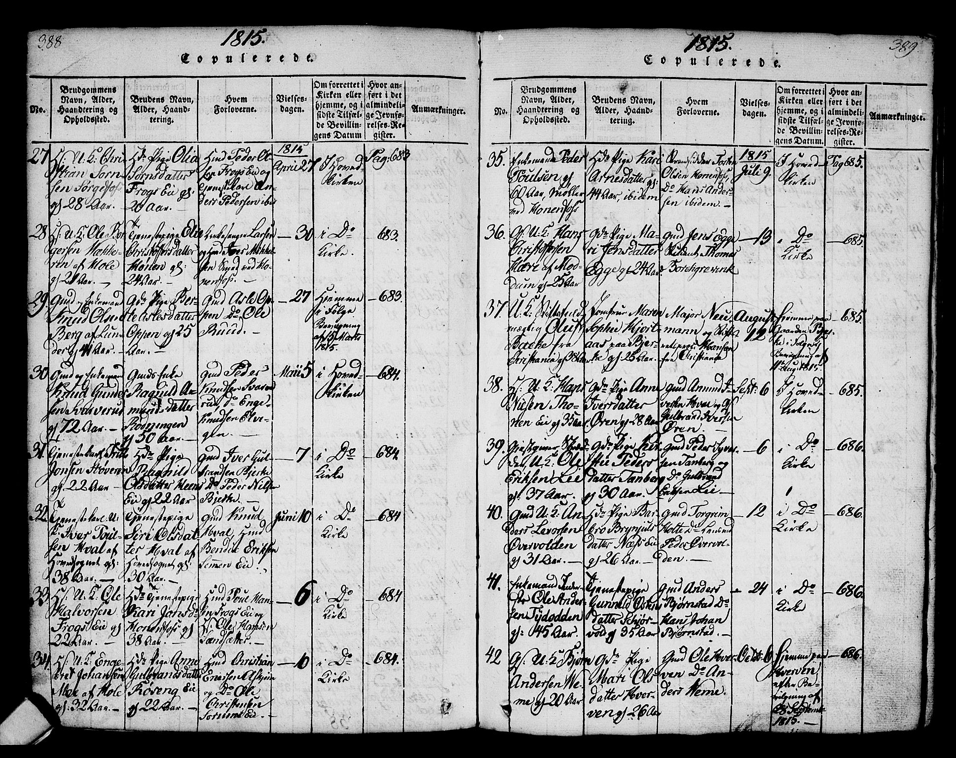 Norderhov kirkebøker, SAKO/A-237/G/Ga/L0002: Parish register (copy) no. I 2, 1814-1867, p. 388-389