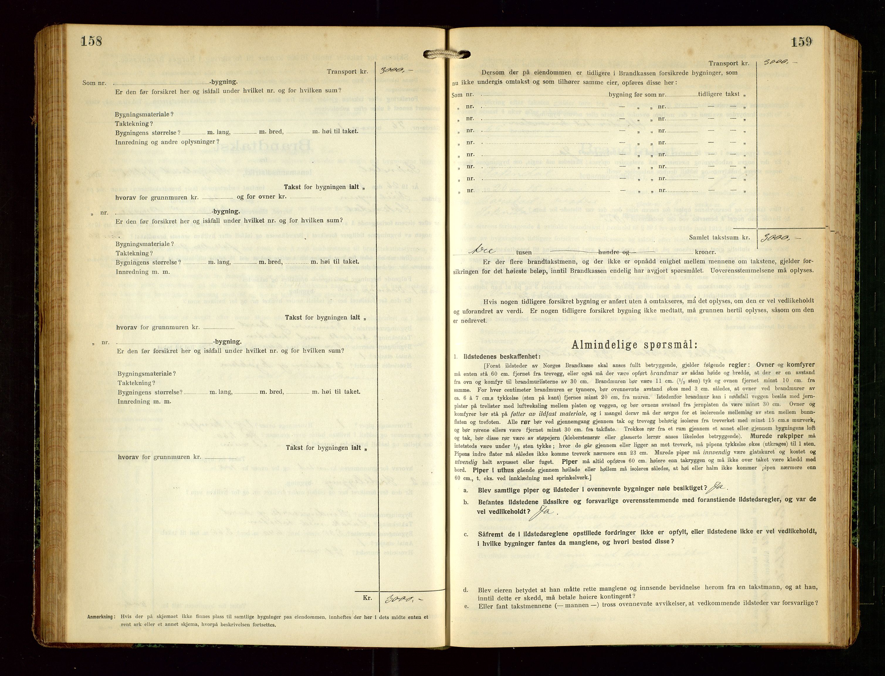 Sokndal lensmannskontor, AV/SAST-A-100417/Gob/L0006: "Brandtakst-Protokol", 1924-1930, p. 158-159