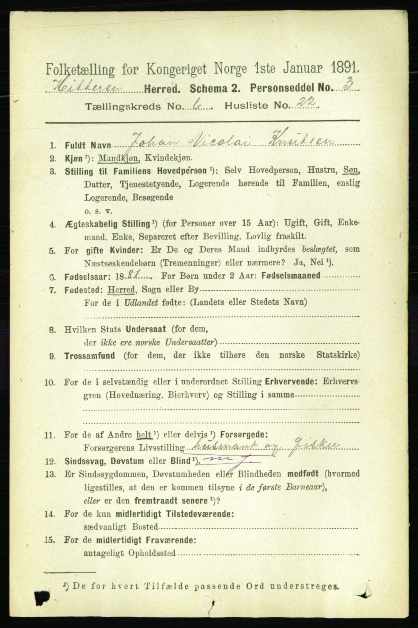 RA, 1891 census for 1617 Hitra, 1891, p. 1209