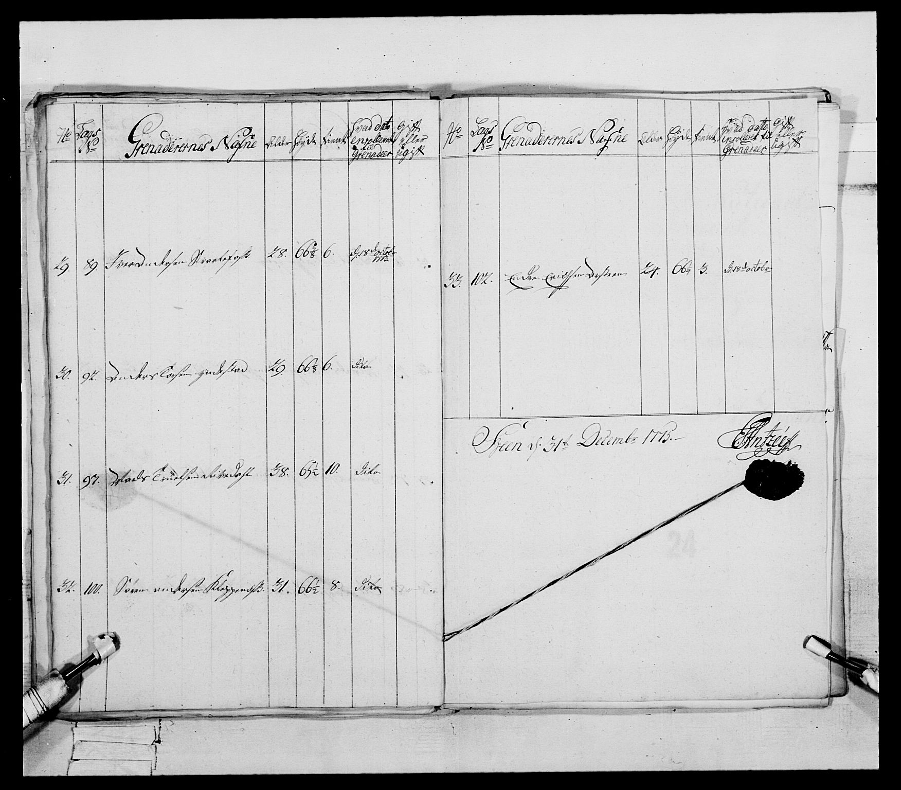 Generalitets- og kommissariatskollegiet, Det kongelige norske kommissariatskollegium, AV/RA-EA-5420/E/Eh/L0090: 1. Bergenhusiske nasjonale infanteriregiment, 1774-1780, p. 144