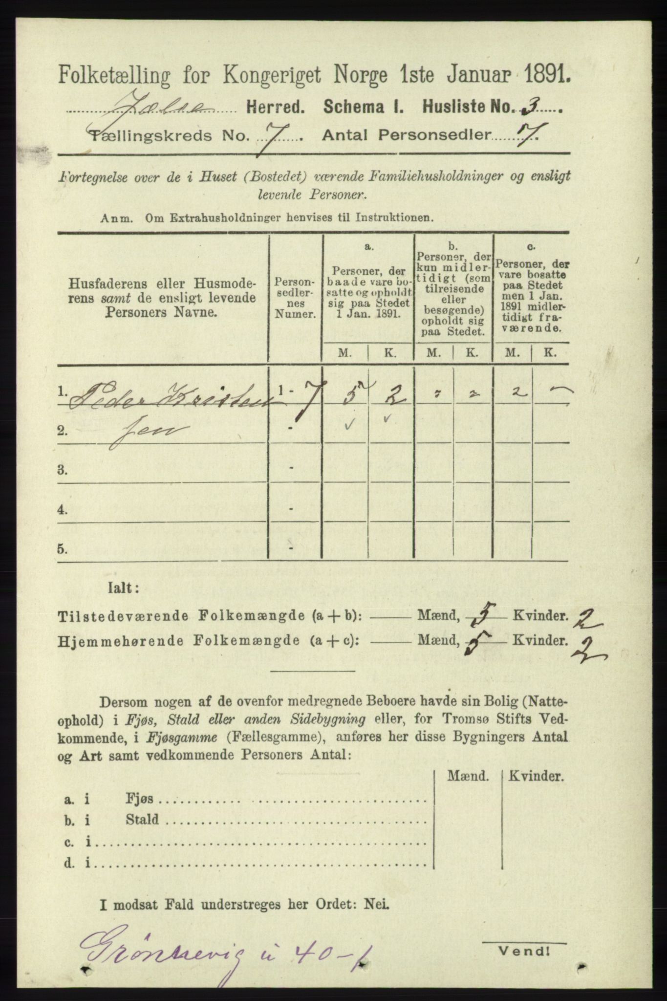 RA, 1891 census for 1138 Jelsa, 1891, p. 1498