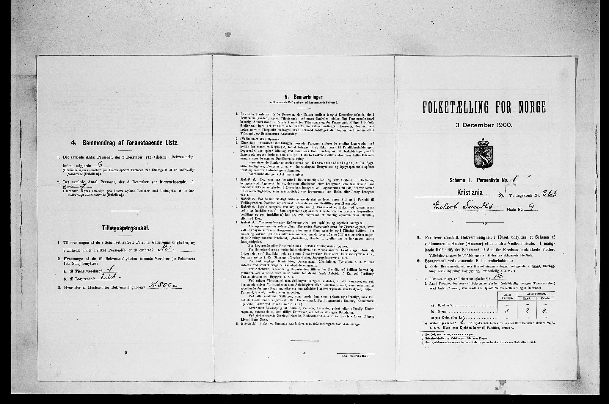 SAO, 1900 census for Kristiania, 1900, p. 18226