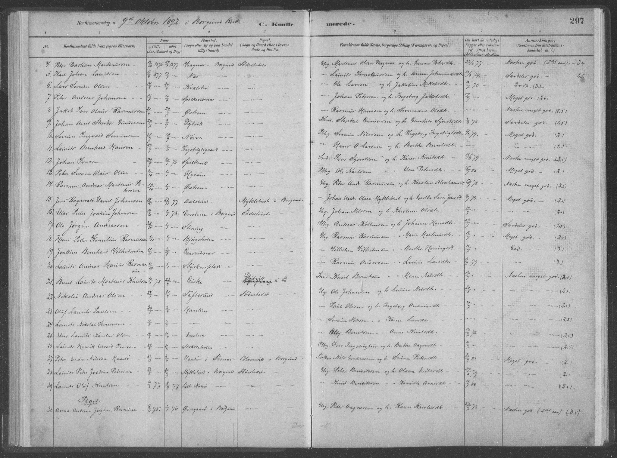 Ministerialprotokoller, klokkerbøker og fødselsregistre - Møre og Romsdal, AV/SAT-A-1454/528/L0402: Parish register (official) no. 528A12II, 1880-1903, p. 297