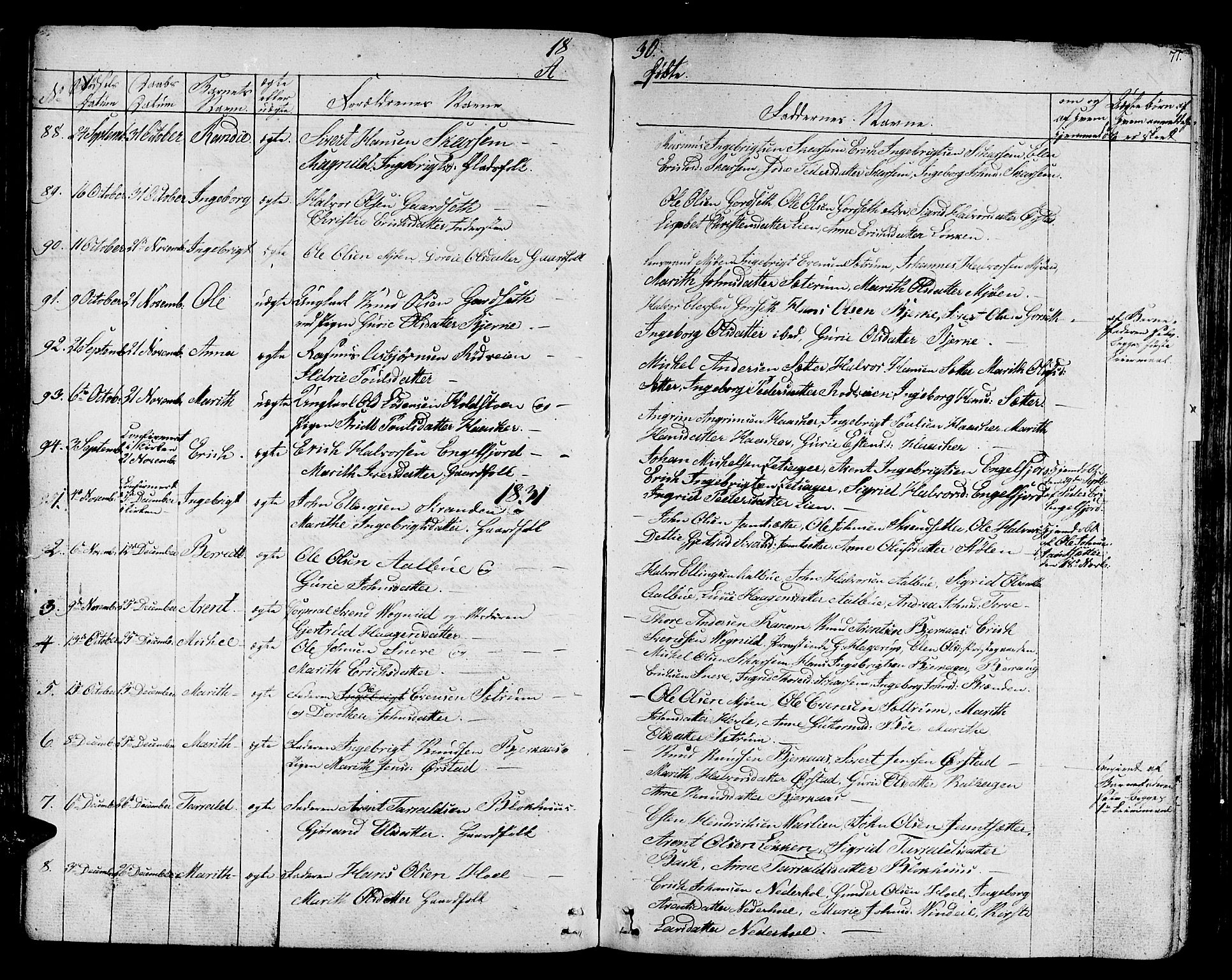 Ministerialprotokoller, klokkerbøker og fødselsregistre - Sør-Trøndelag, SAT/A-1456/678/L0897: Parish register (official) no. 678A06-07, 1821-1847, p. 71