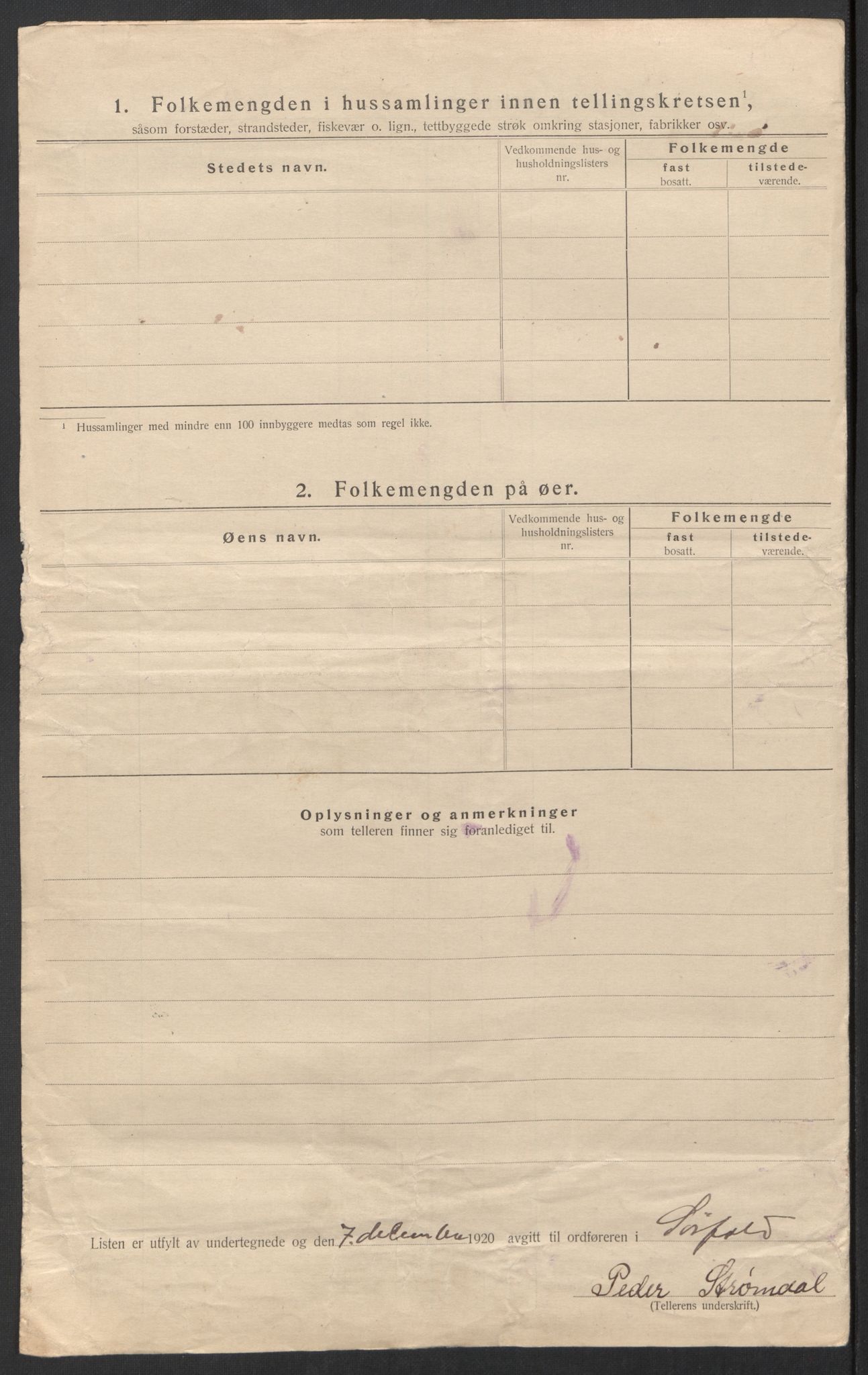 SAT, 1920 census for Sørfold, 1920, p. 32