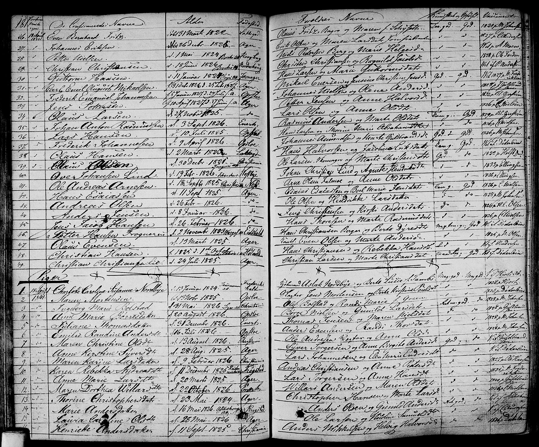 Gamlebyen prestekontor Kirkebøker, AV/SAO-A-10884/F/Fa/L0003: Parish register (official) no. 3, 1829-1849, p. 181