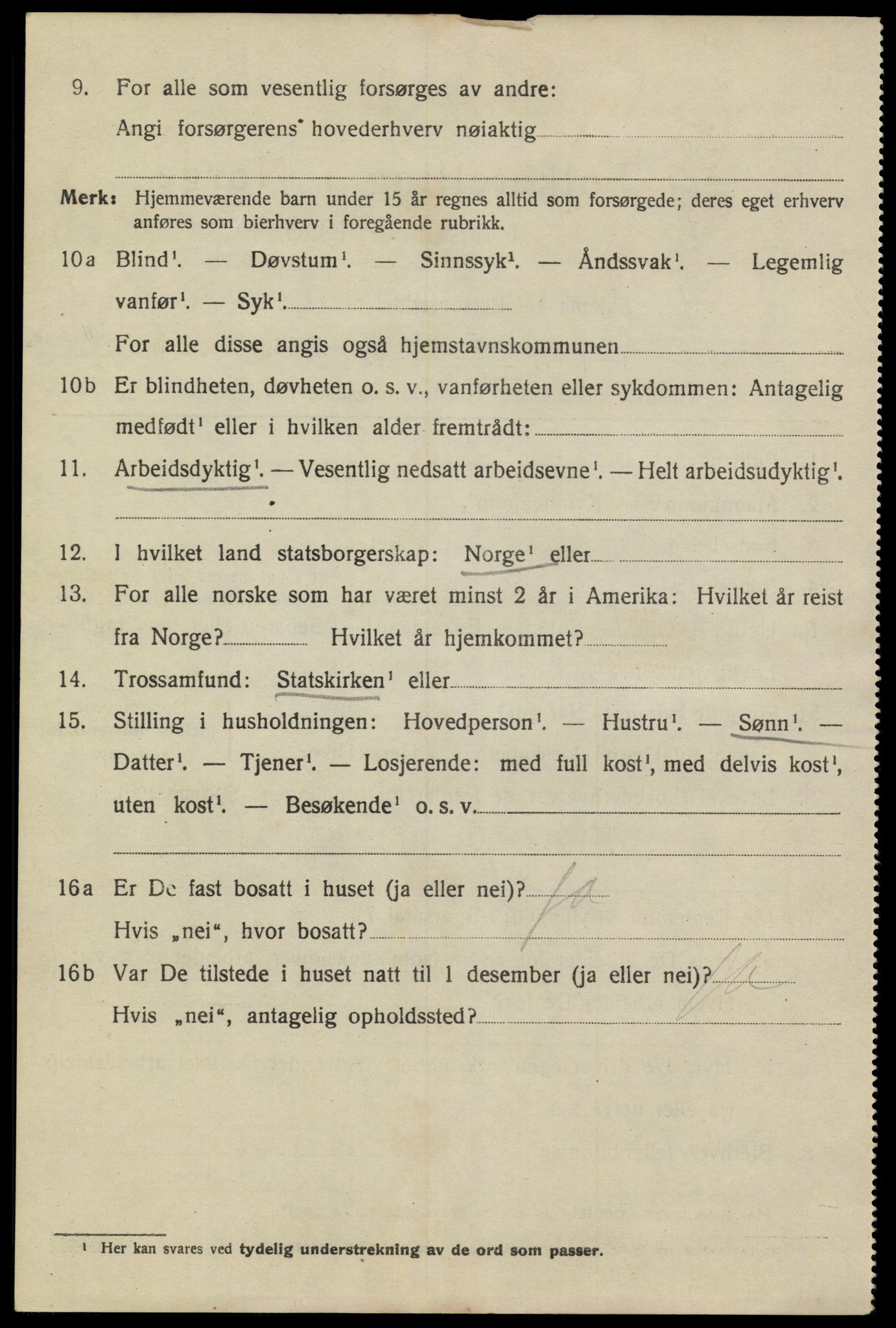 SAKO, 1920 census for Langesund, 1920, p. 5538