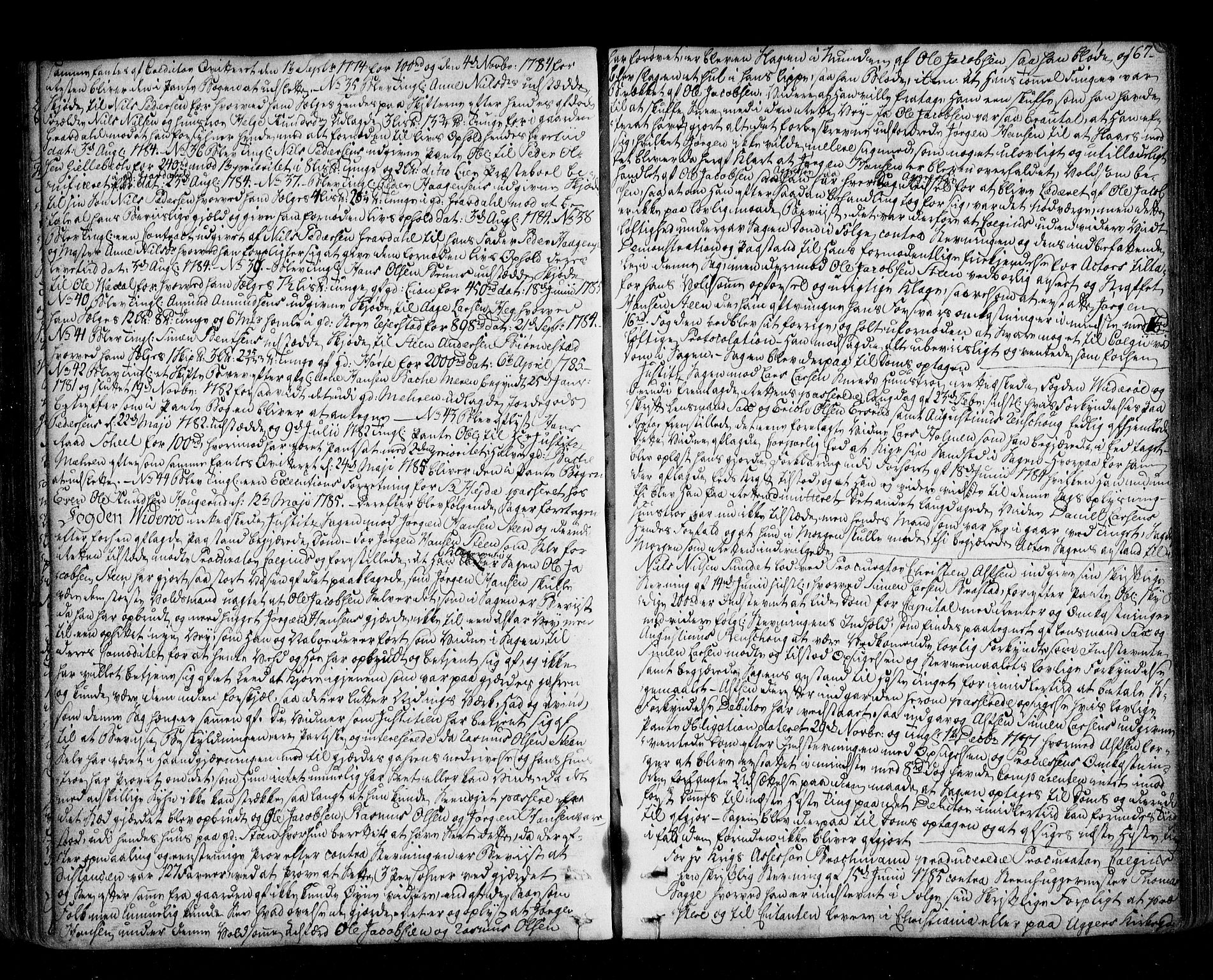 Lier, Røyken og Hurum sorenskriveri, SAKO/A-89/F/Fa/L0058: Tingbok, 1782-1788, p. 167