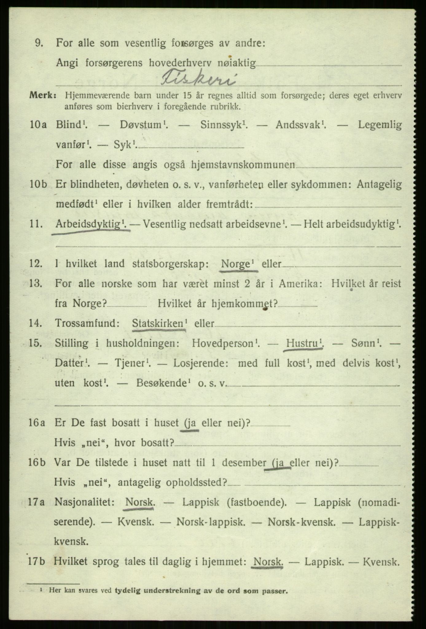 SATØ, 1920 census for Bjarkøy, 1920, p. 3454