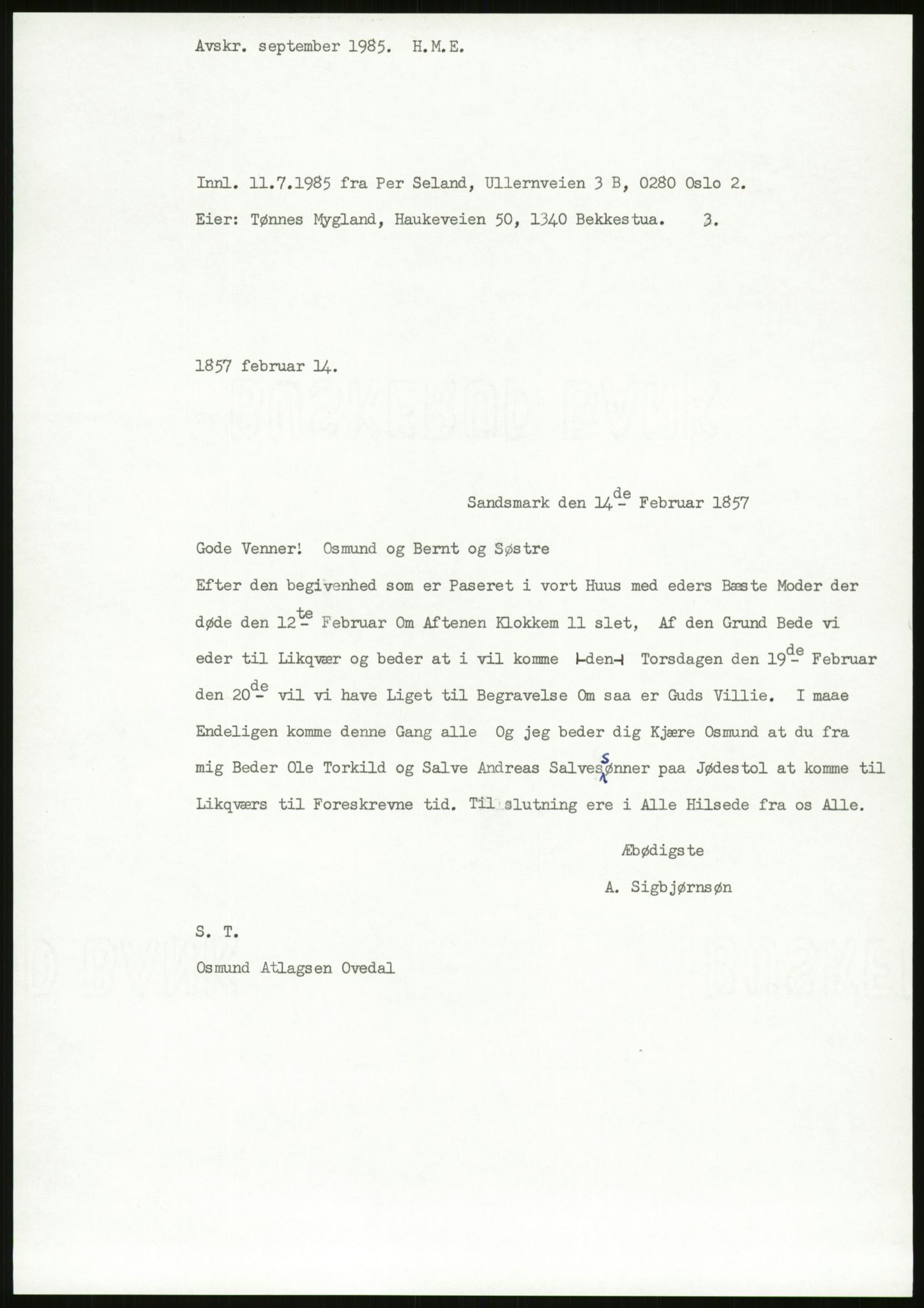 Samlinger til kildeutgivelse, Amerikabrevene, RA/EA-4057/F/L0028: Innlån fra Vest-Agder , 1838-1914, p. 395