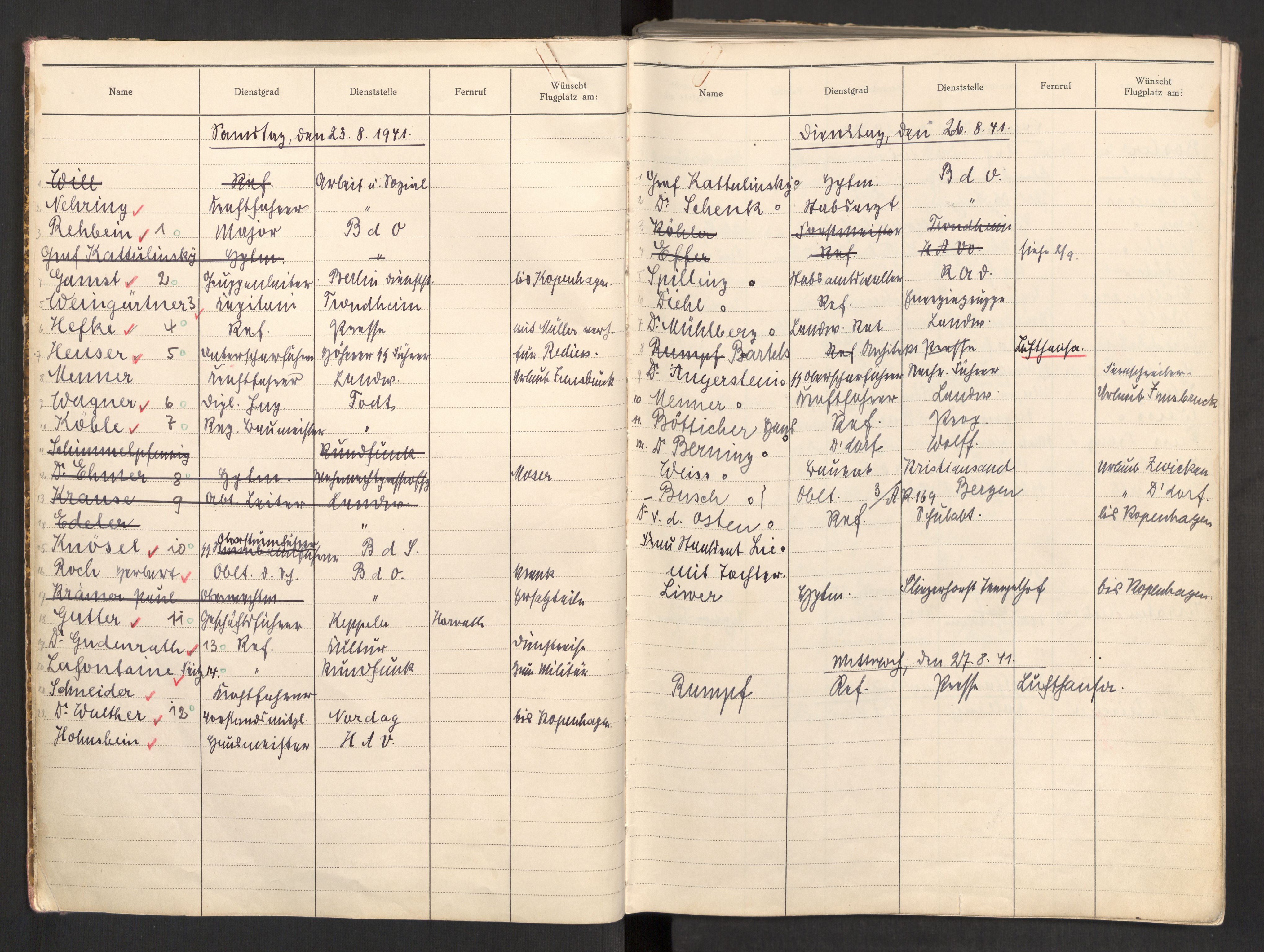 Tyske arkiver, Reichskommissariat, RA/RAFA-2174/E/Eb/Ebb/L0013: Sivile tyske flygninger mellom Norge og Tyskland, 1941-1945