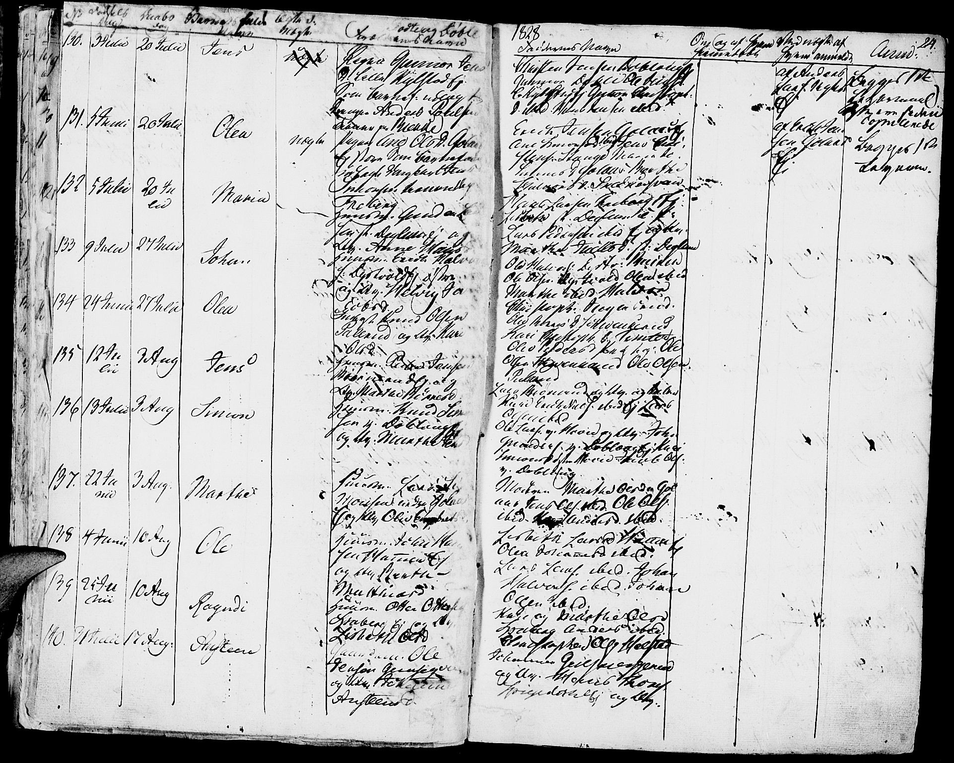 Vang prestekontor, Hedmark, AV/SAH-PREST-008/H/Ha/Haa/L0009: Parish register (official) no. 9, 1826-1841, p. 24