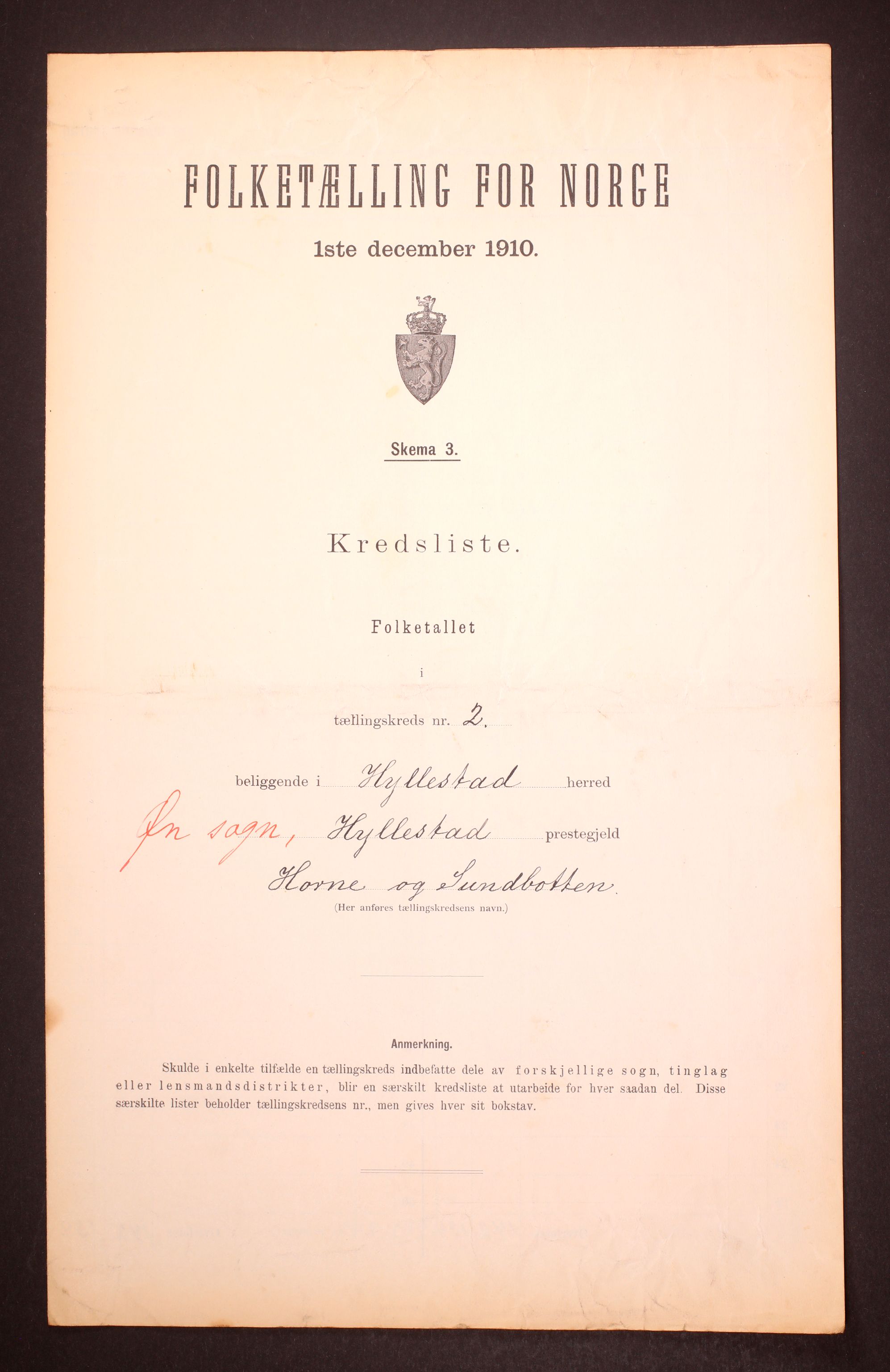 RA, 1910 census for Hyllestad, 1910, p. 7