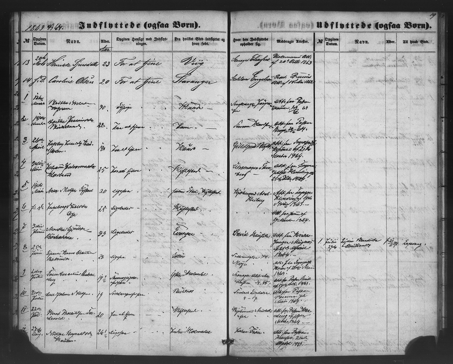 Nykirken Sokneprestembete, SAB/A-77101/H/Haa/L0050: Parish register (official) no. G 2, 1858-1879, p. 19