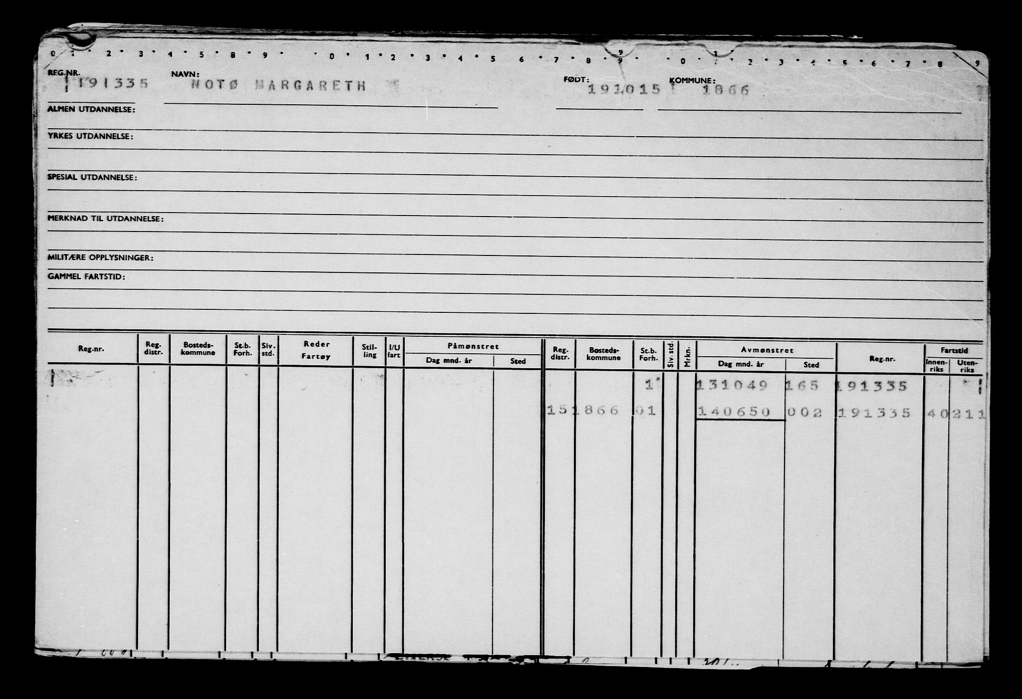 Direktoratet for sjømenn, AV/RA-S-3545/G/Gb/L0134: Hovedkort, 1915, p. 95