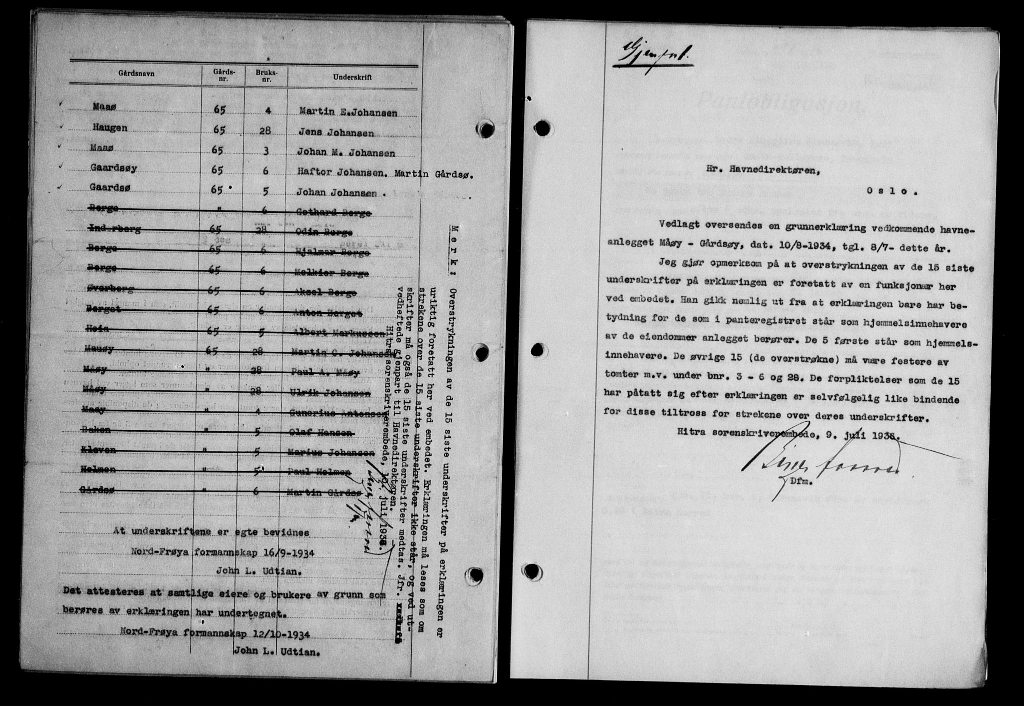 Hitra sorenskriveri, AV/SAT-A-0018/2/2C/2Ca/L0028: Mortgage book no. B-1, 1936-1939, Diary no: : 792/1936