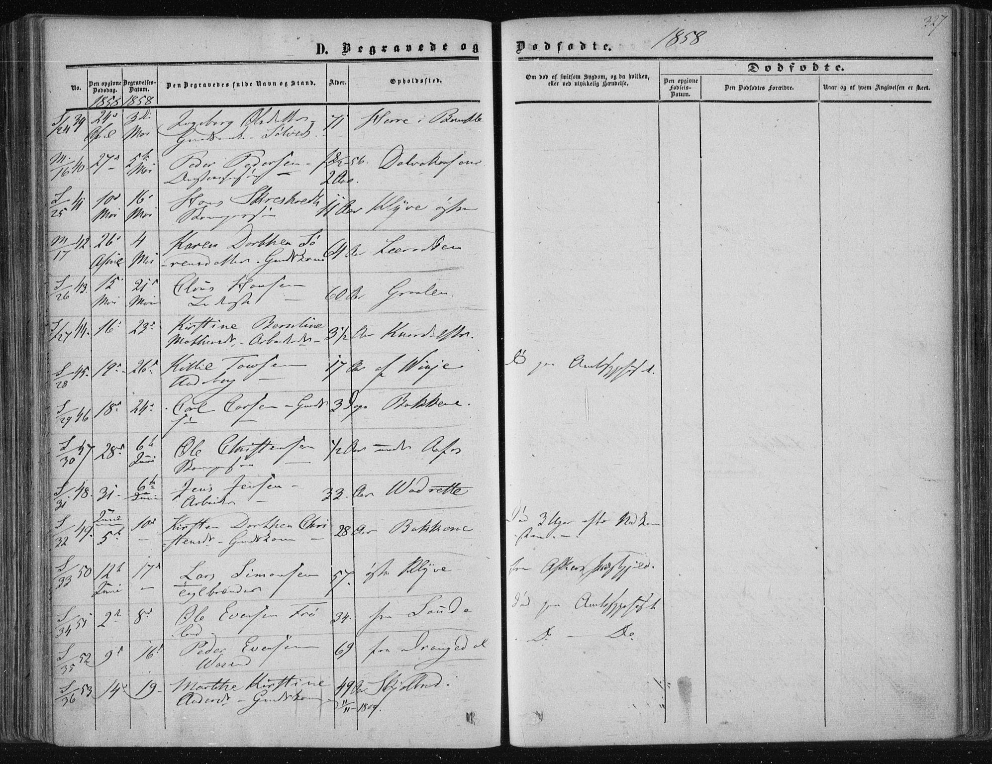 Solum kirkebøker, AV/SAKO-A-306/F/Fa/L0007: Parish register (official) no. I 7, 1856-1864, p. 327