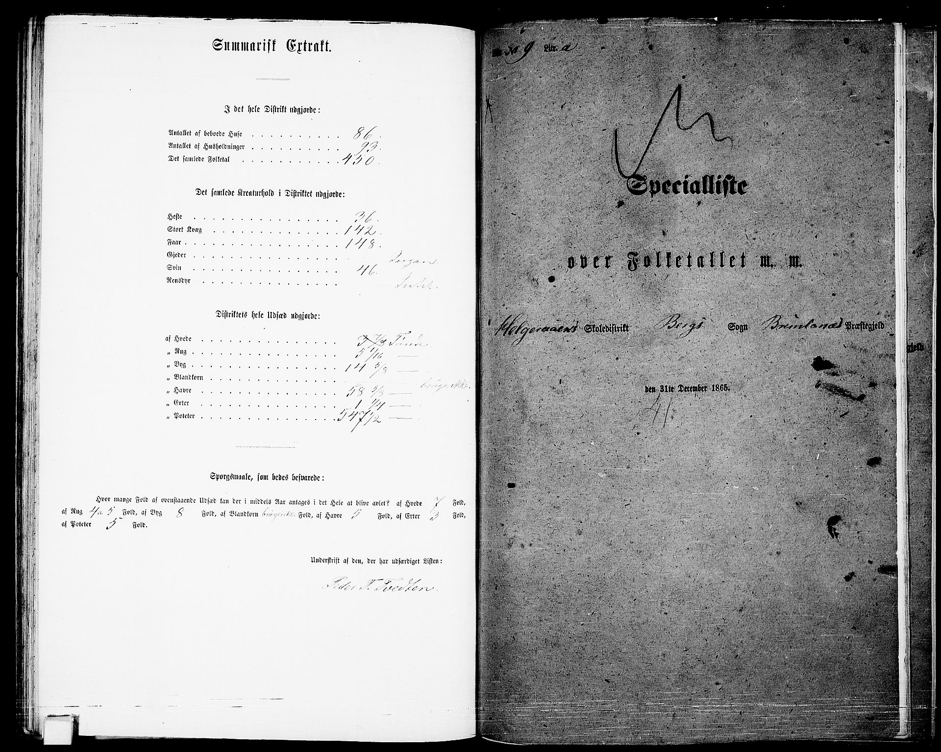 RA, 1865 census for Brunlanes, 1865, p. 159