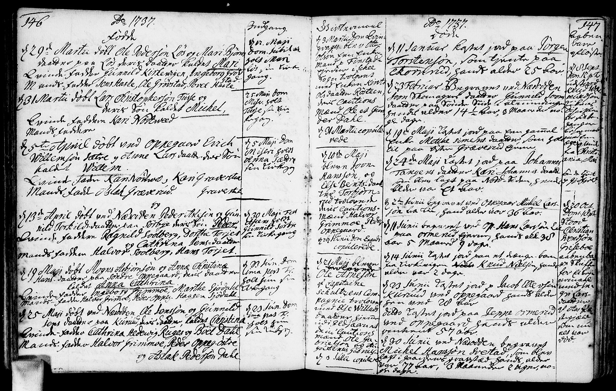 Nesodden prestekontor Kirkebøker, AV/SAO-A-10013/F/Fa/L0001: Parish register (official) no. I 1, 1709-1750, p. 146-147