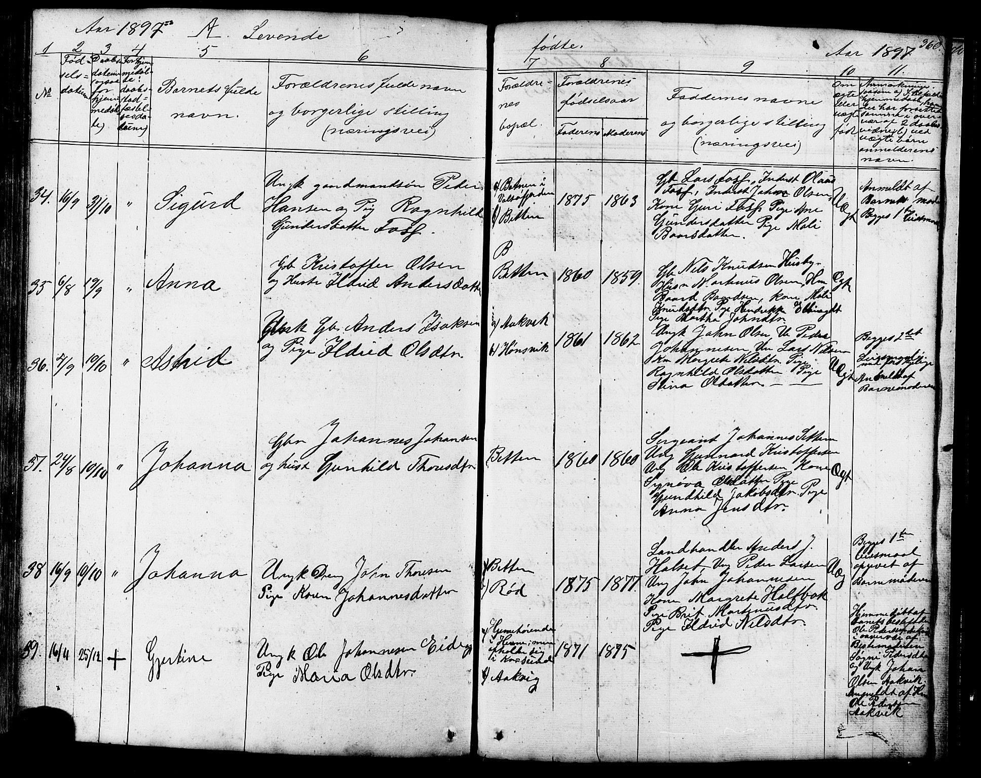 Ministerialprotokoller, klokkerbøker og fødselsregistre - Møre og Romsdal, AV/SAT-A-1454/576/L0890: Parish register (copy) no. 576C01, 1837-1908, p. 360