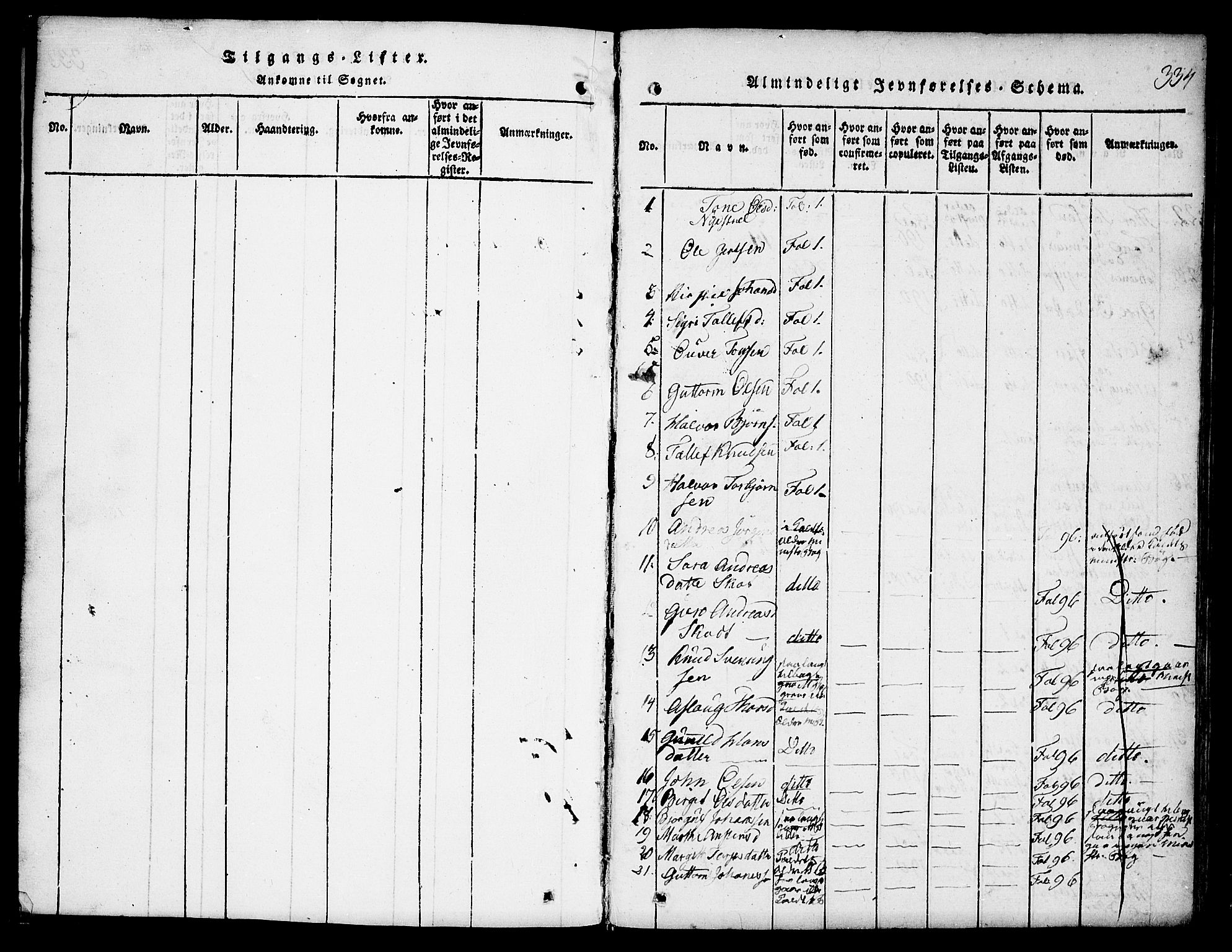 Kviteseid kirkebøker, SAKO/A-276/F/Fb/L0001: Parish register (official) no. II 1, 1815-1836, p. 334